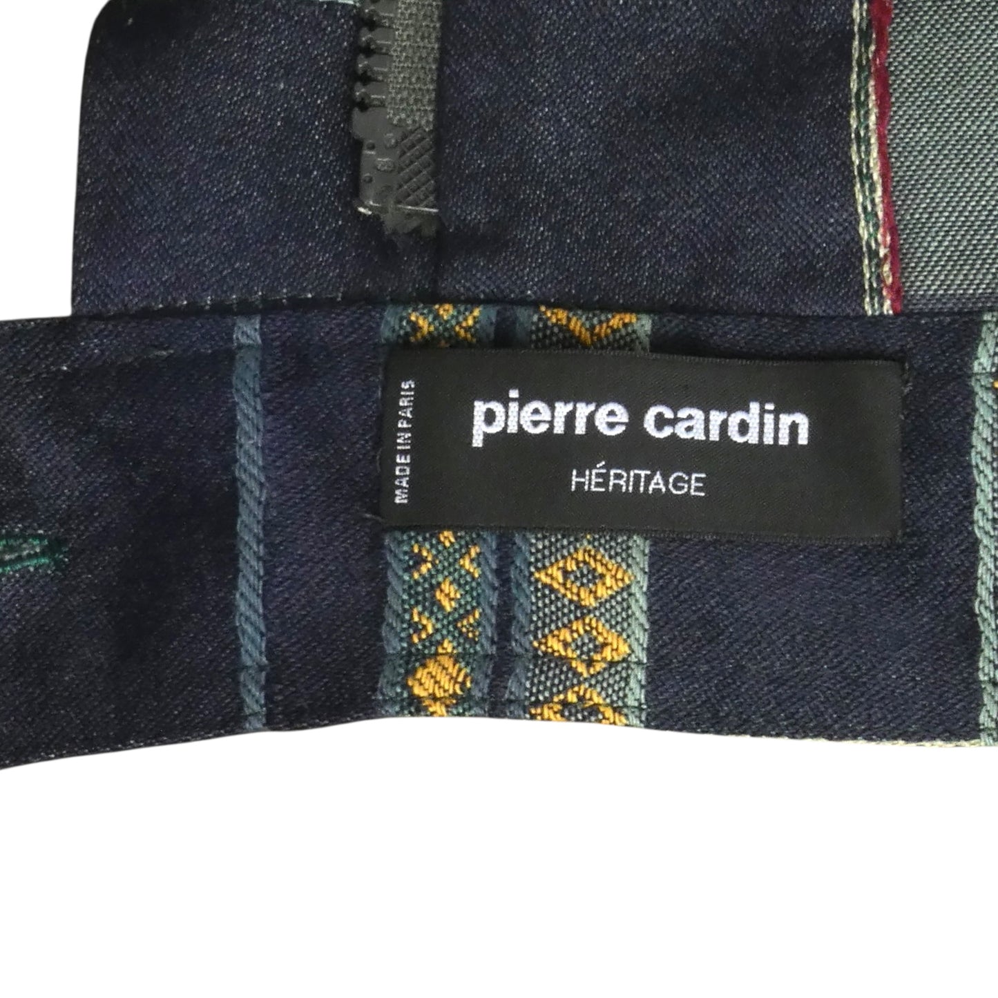 PIERRE CARDIN BOUTIQUE-1997 Cotton Brocade & Twill Pant Suit, Size-6