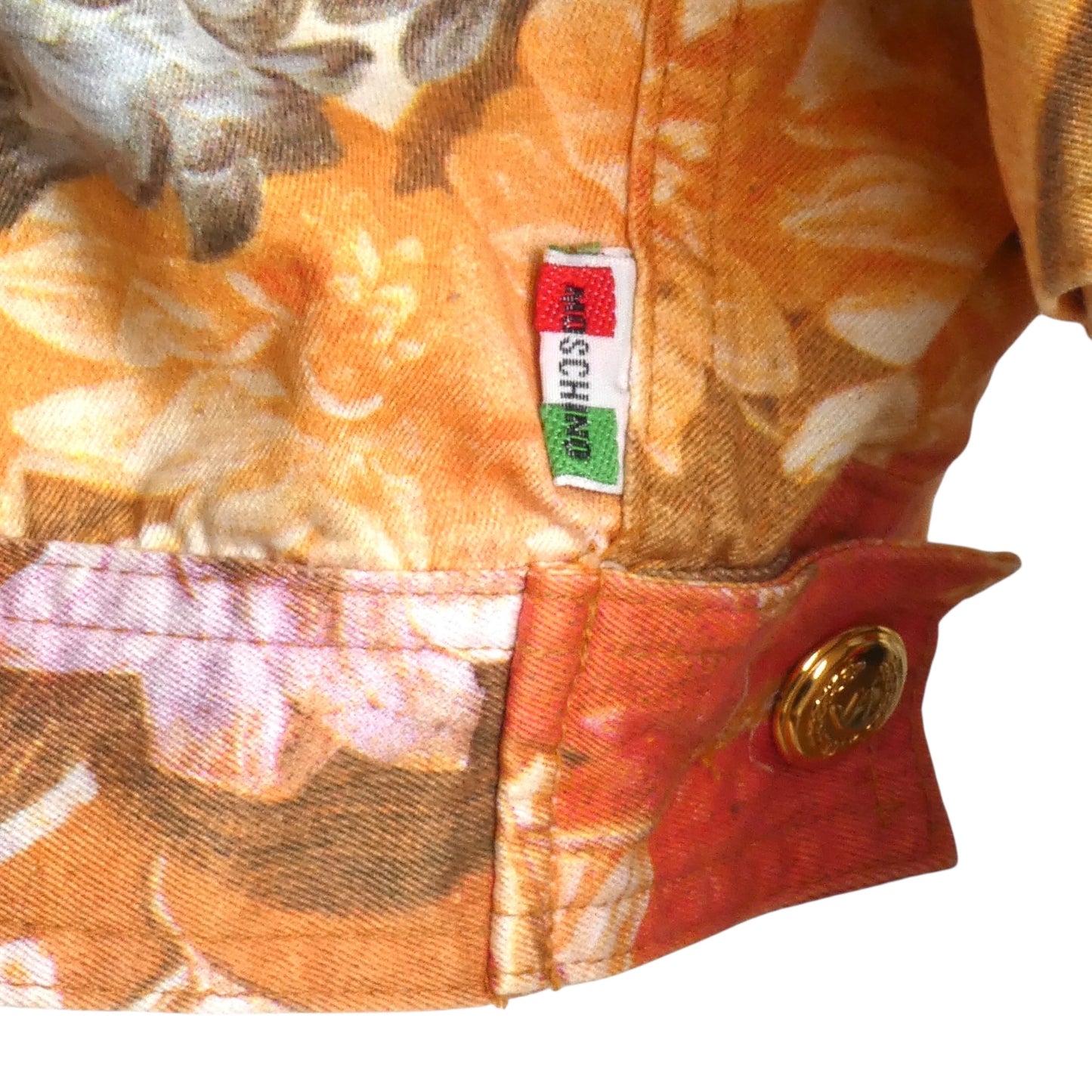 MOSCHINO JEANS- 1990s Floral Cotton S/S Jacket, Size 10