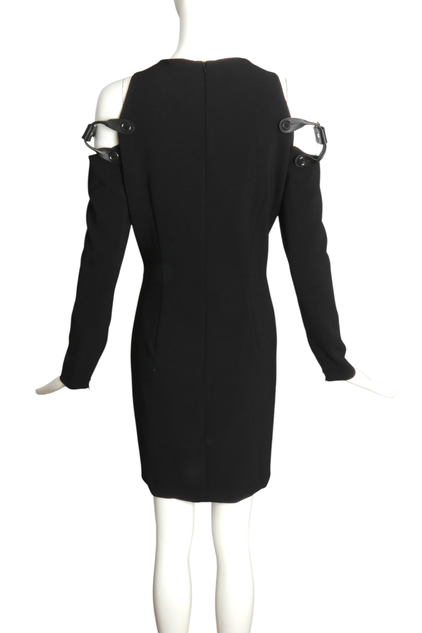 MOSCHINO COUTURE- NWT 2018 Black Crepe Suspender Dress, Size 8