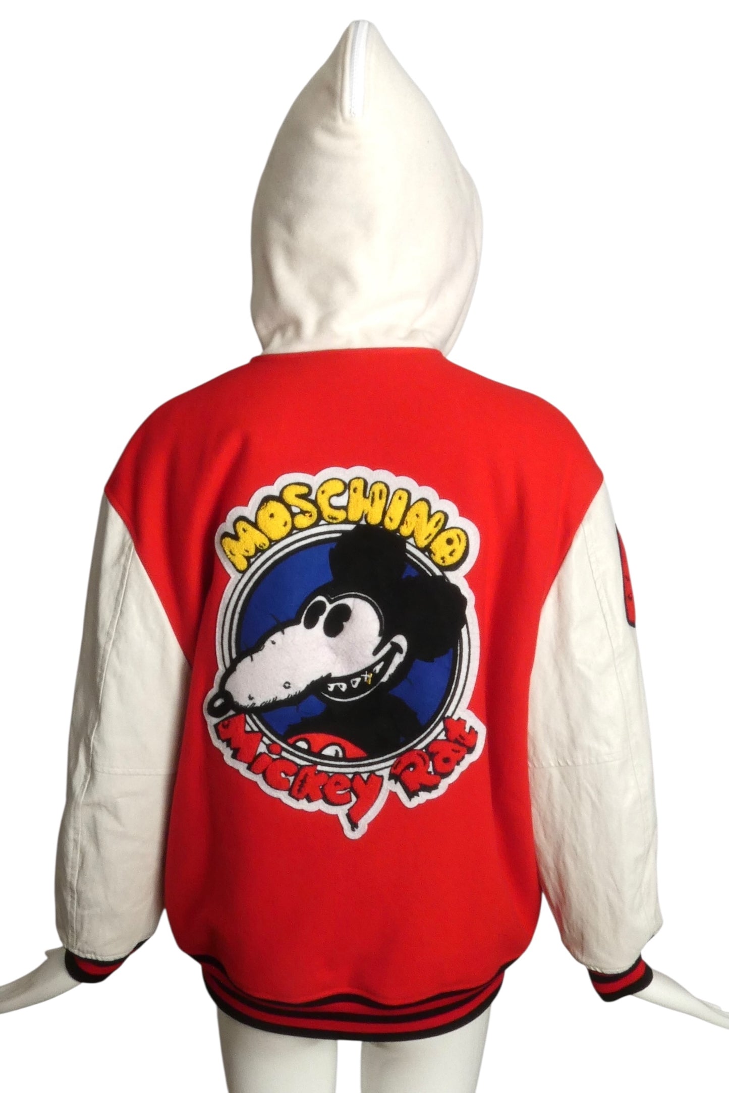 MOSCHINO COUTURE- NWT 2020 Mickey Rat Varsity Jacket, Size Small