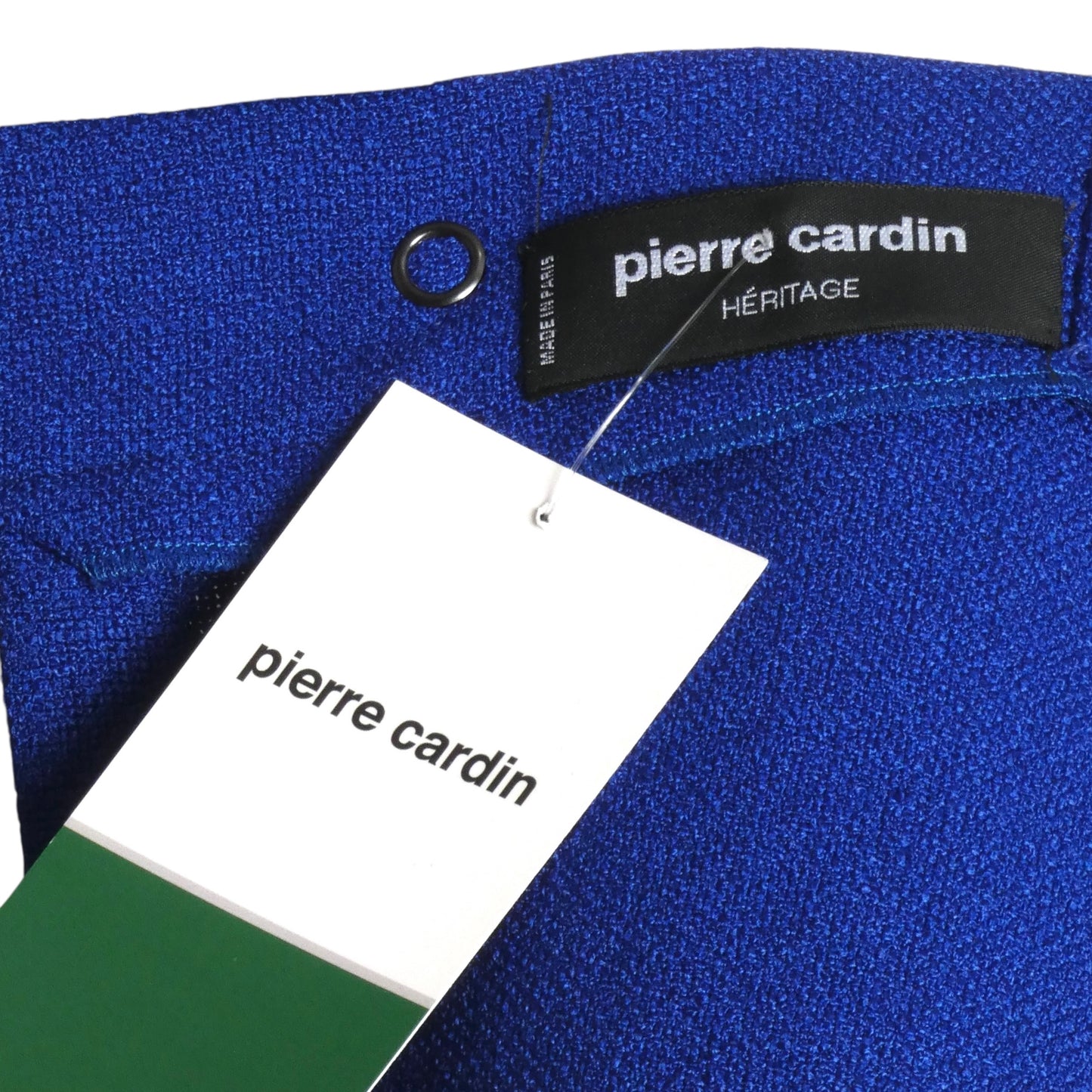 PIERRE CARDIN( HAUTE COUTURE)- 1992 2pc Blue Rayon Skirt Set, Size 6