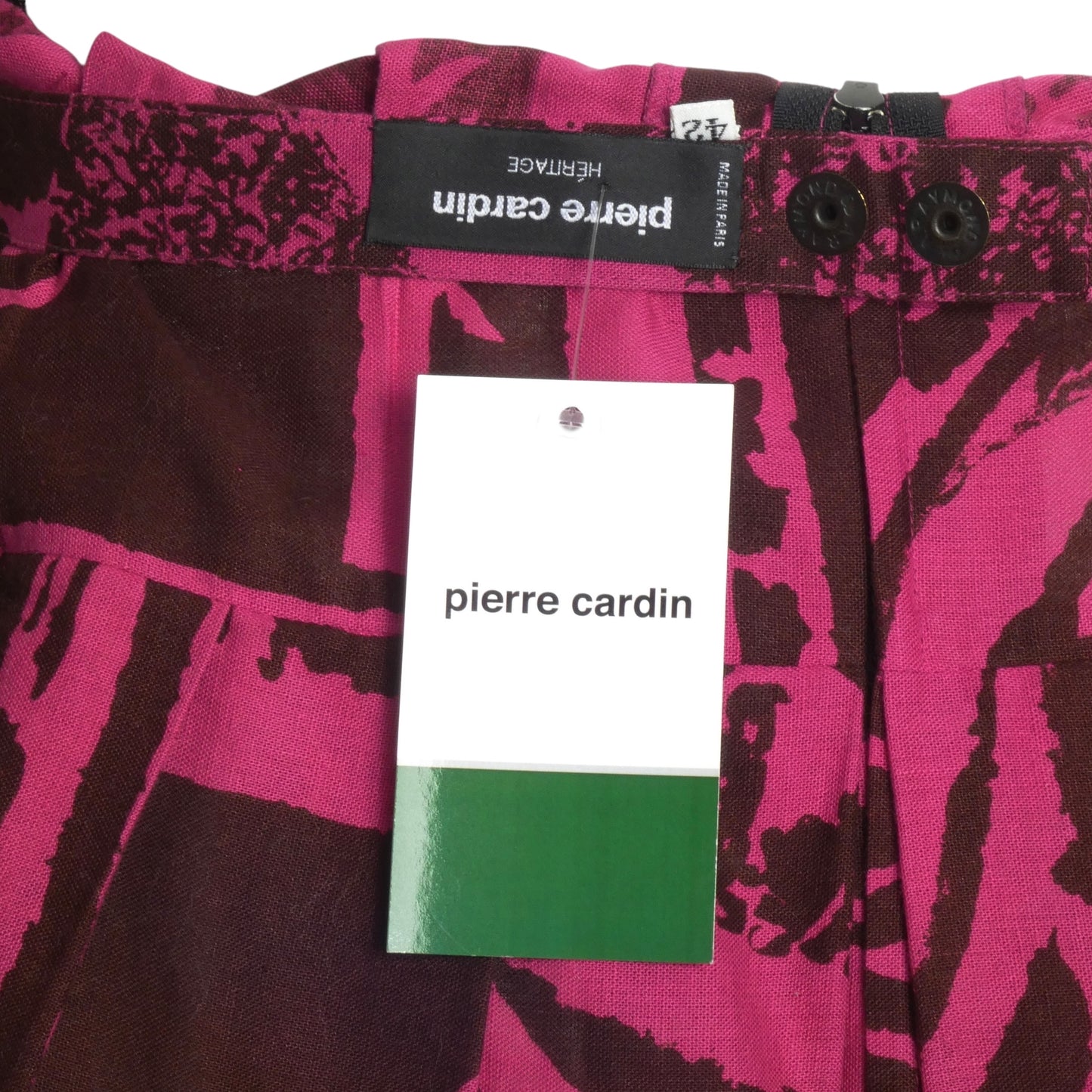 PIERRE CARDIN- 2000 Multi Color Print Cotton Skirt, Size 6