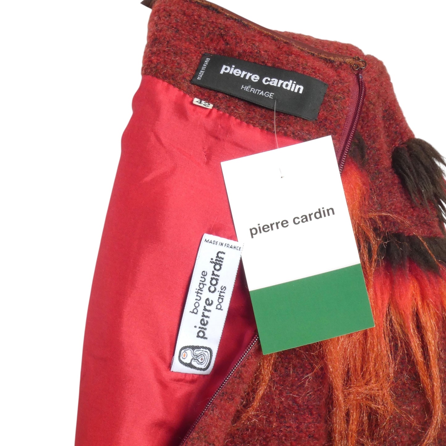 PIERRE CARDIN -2012 Wool & Fur Knit Dress, Size-12