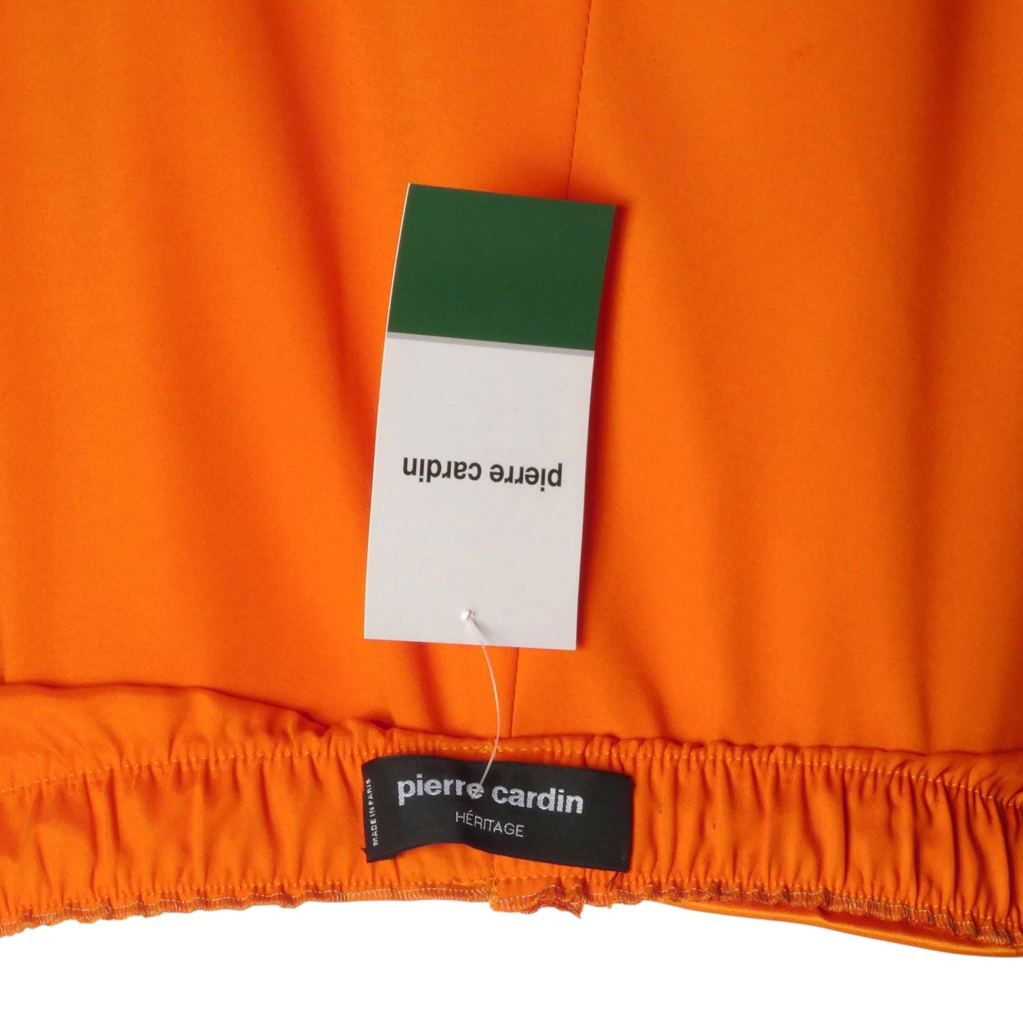PIERRE CARDIN (HAUTE COUTURE)-2009 Orange Silk & Feather Party Dress, Size-6