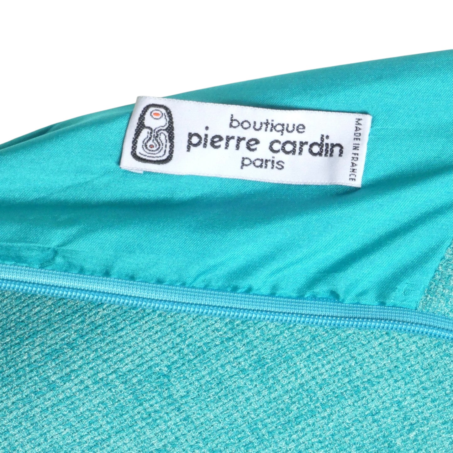 PIERRE CARDIN HAUTE COUTURE- 1998 Turquoise Blouson Dress, Size 10