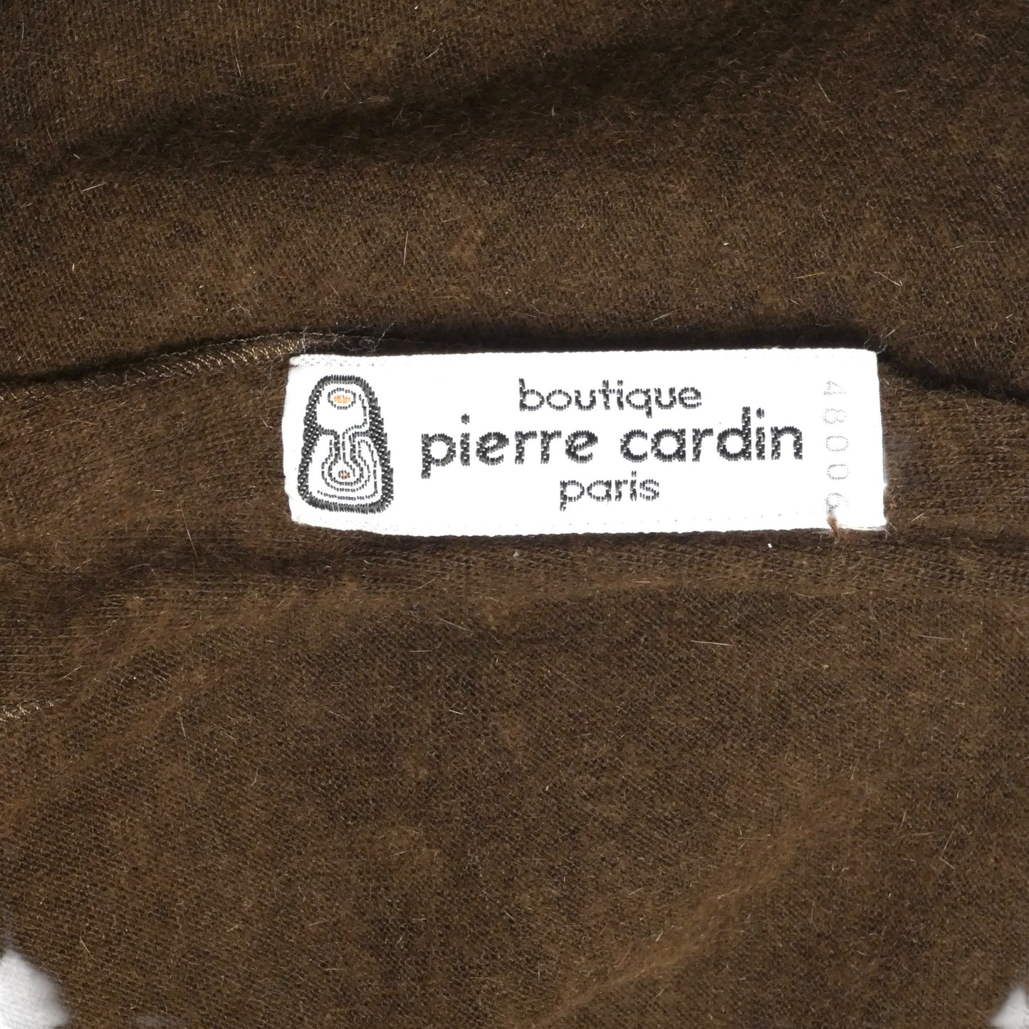 PIERRE CARDIN-1989 Brown Wool Knit Dress, Size-4