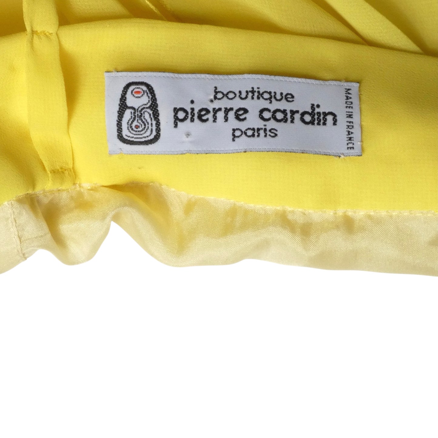 PIERRE CARDIN (HAUTE COUTURE) - 2009 Yellow Chiffon Slip Dress, Size 6