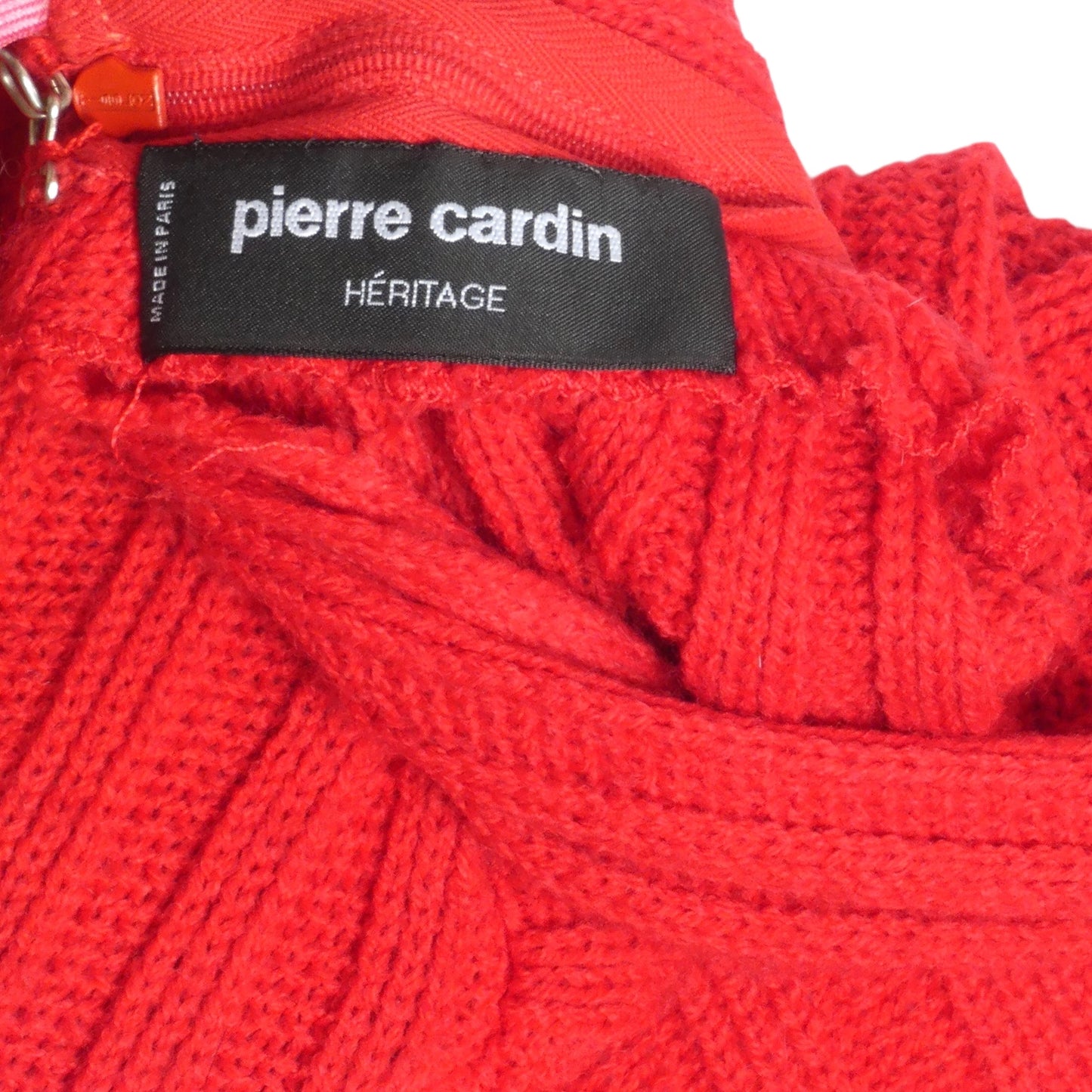 PIERRE CARDIN- 1969 Red Wool Fringe Skirt, Size 6