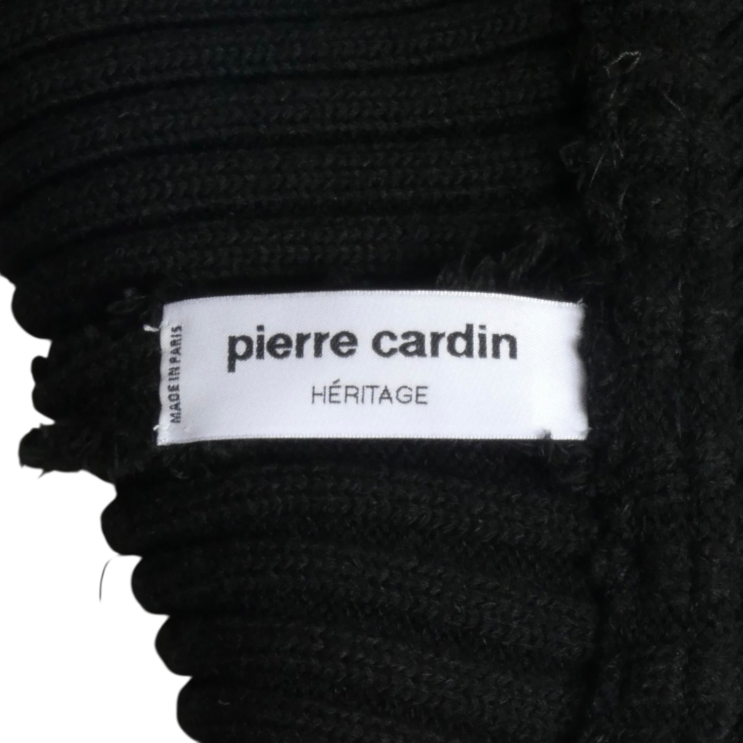 PIERRE CARDIN (HAUTE COUTURE)- 2009 Black Wool Knit Hoop Sweater, Size 6