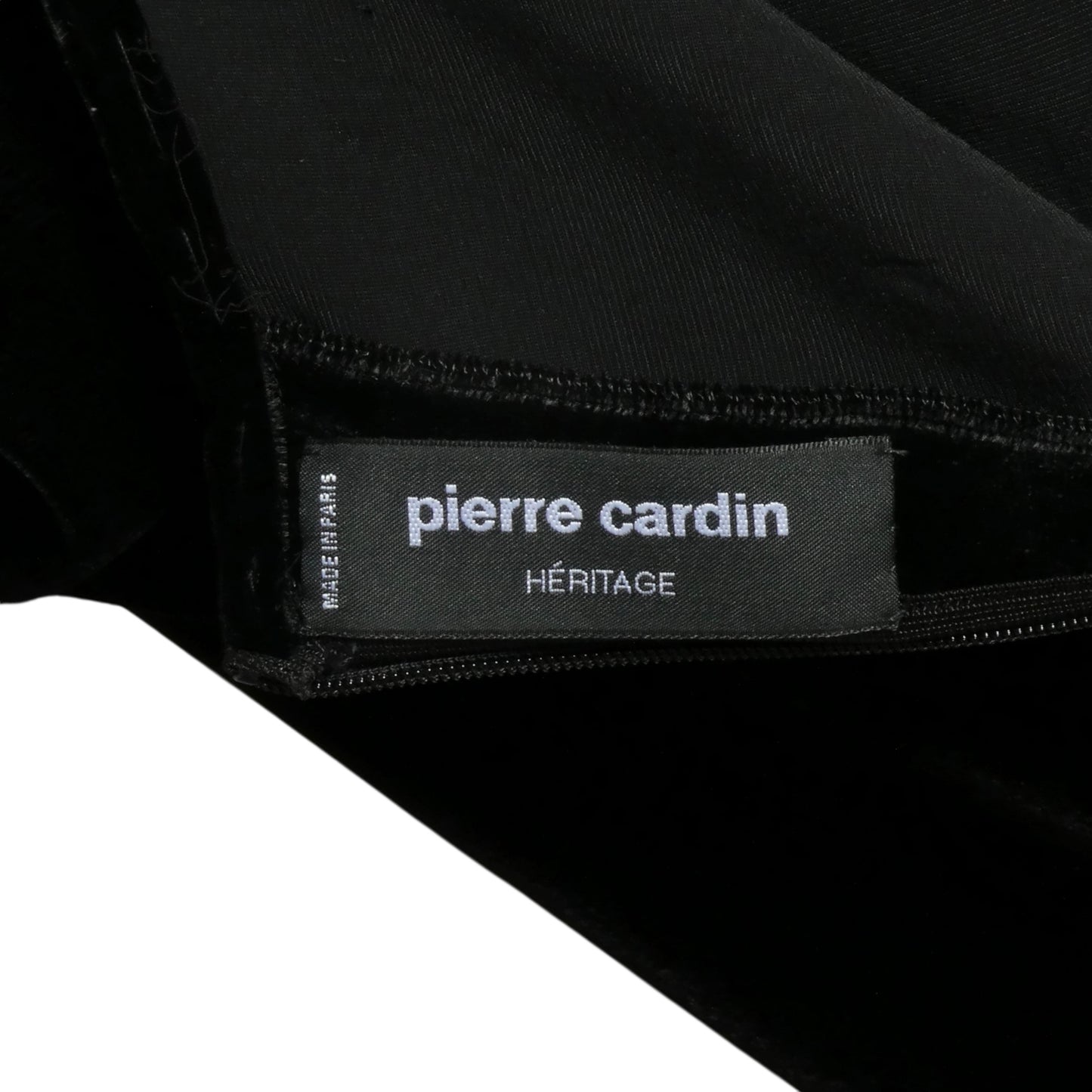 PIERRE CARDIN (HAUTE COUTURE)- 2002 Black Velvet & Taffeta Dress, Size 4