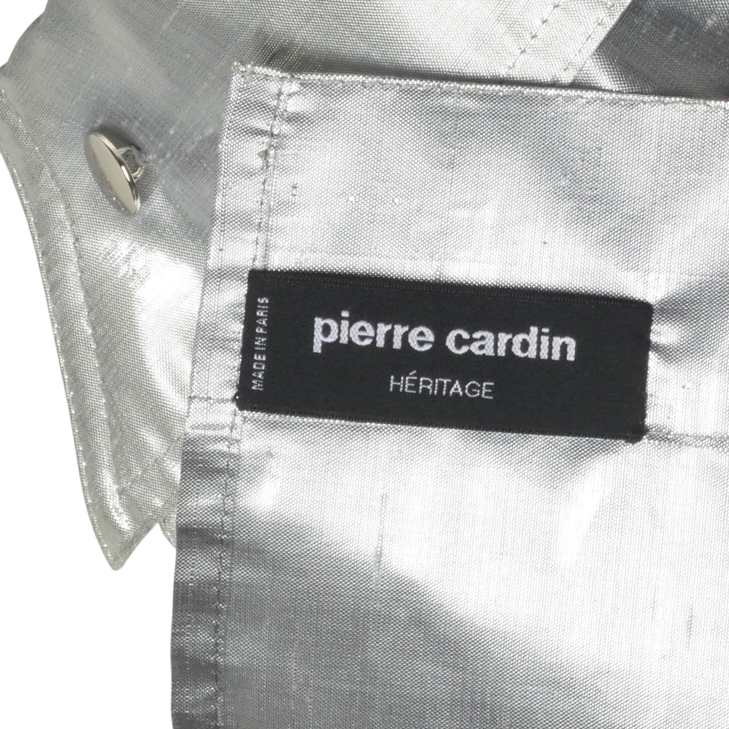 PIERRE CARDIN (HAUTE COUTURE)- Spring, 1988 4pc Silver Lame Ensemble, Size 4