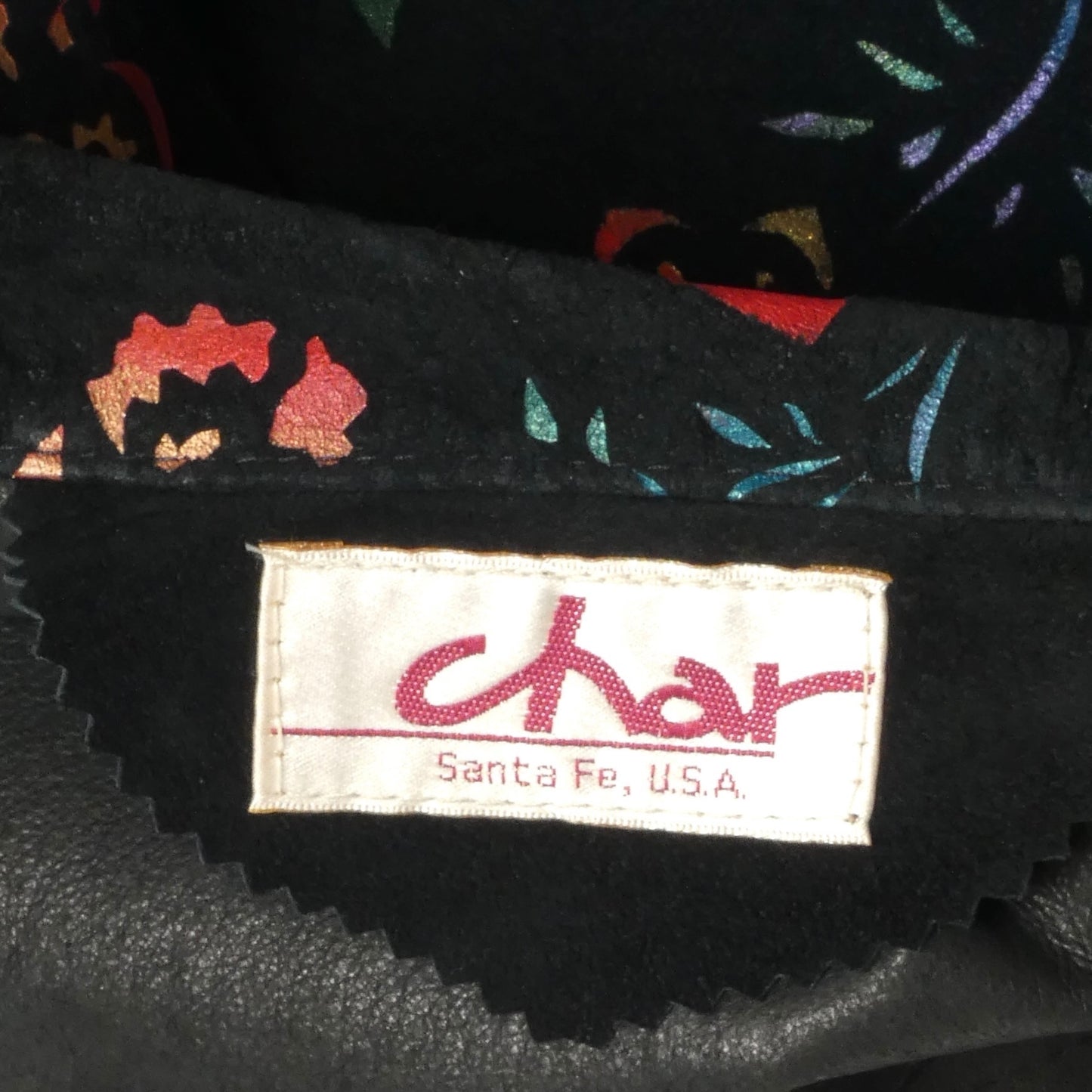 1970s Painted Floral Suede Jacket, Size 6