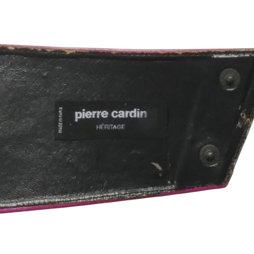 PIERRE CARDIN HERITAGE (HAUTE COUTURE)- 2008 Raspberry Leather Waist Belt, W-32"