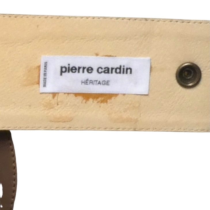 PIERRE CARDIN HERITAGE (HAUTE COUTURE)- 2008 Brown Leather Slide Belt, W-26"