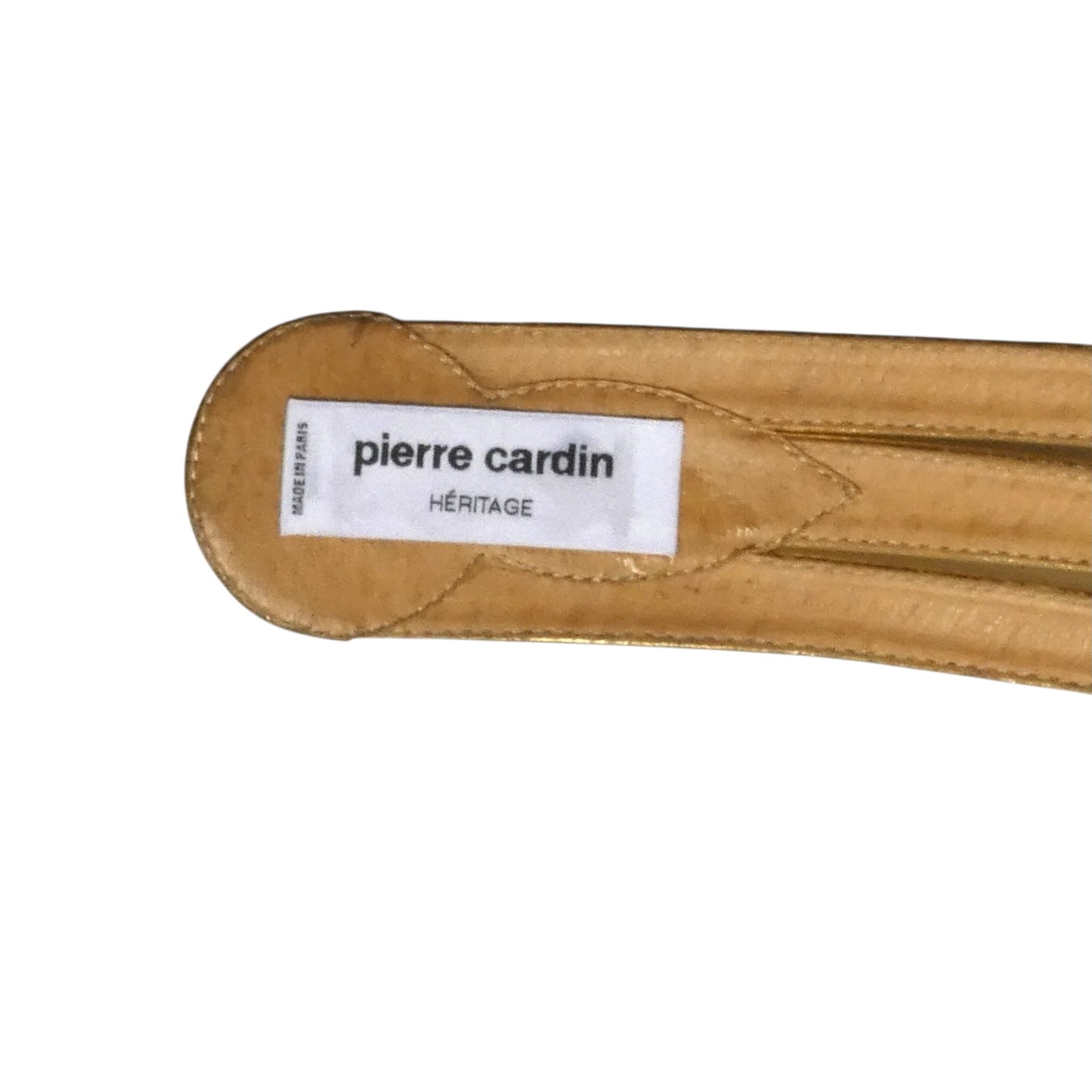 PIERRE CARDIN HERITAGE (HAUTE COUTURE)- 2008 Gold Metallic Leather Belt, W-27"