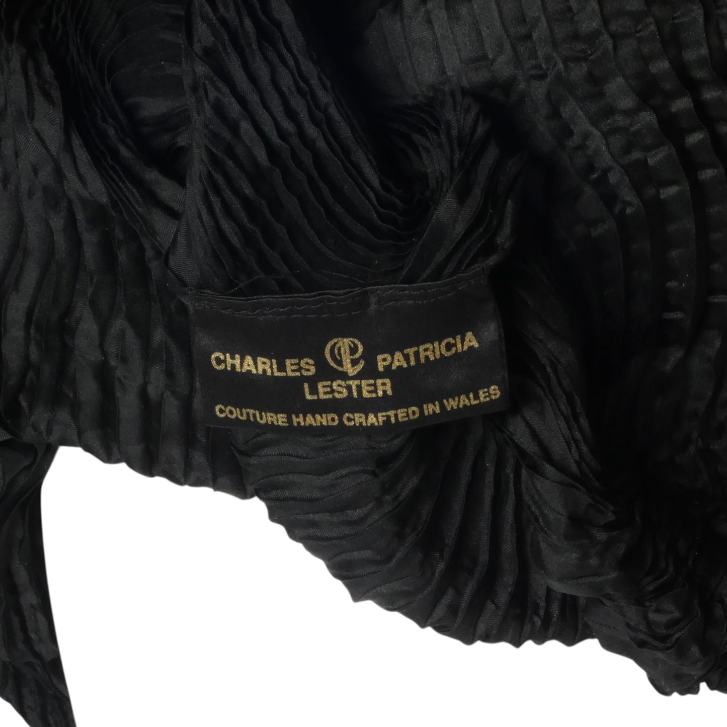 CHARLES & PATRICIA LESTER- 1980s Black Plisse Skirt, Size 10