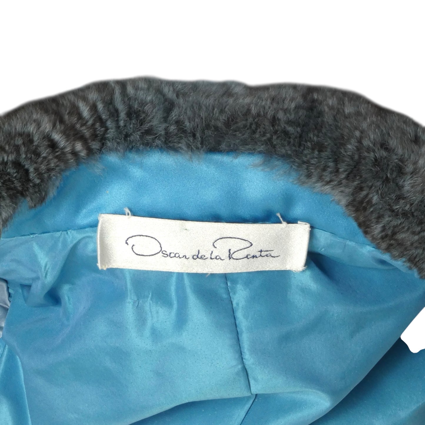 OSCAR DE LA RENTA- Beaded Silk & Fur Evening Suit, Size 4P