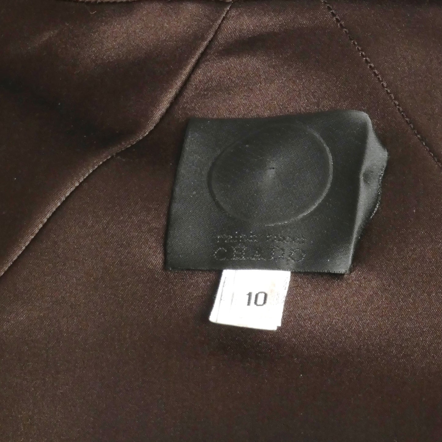 CHADO- Brown Satin Basket Weave Jacket, Size 8
