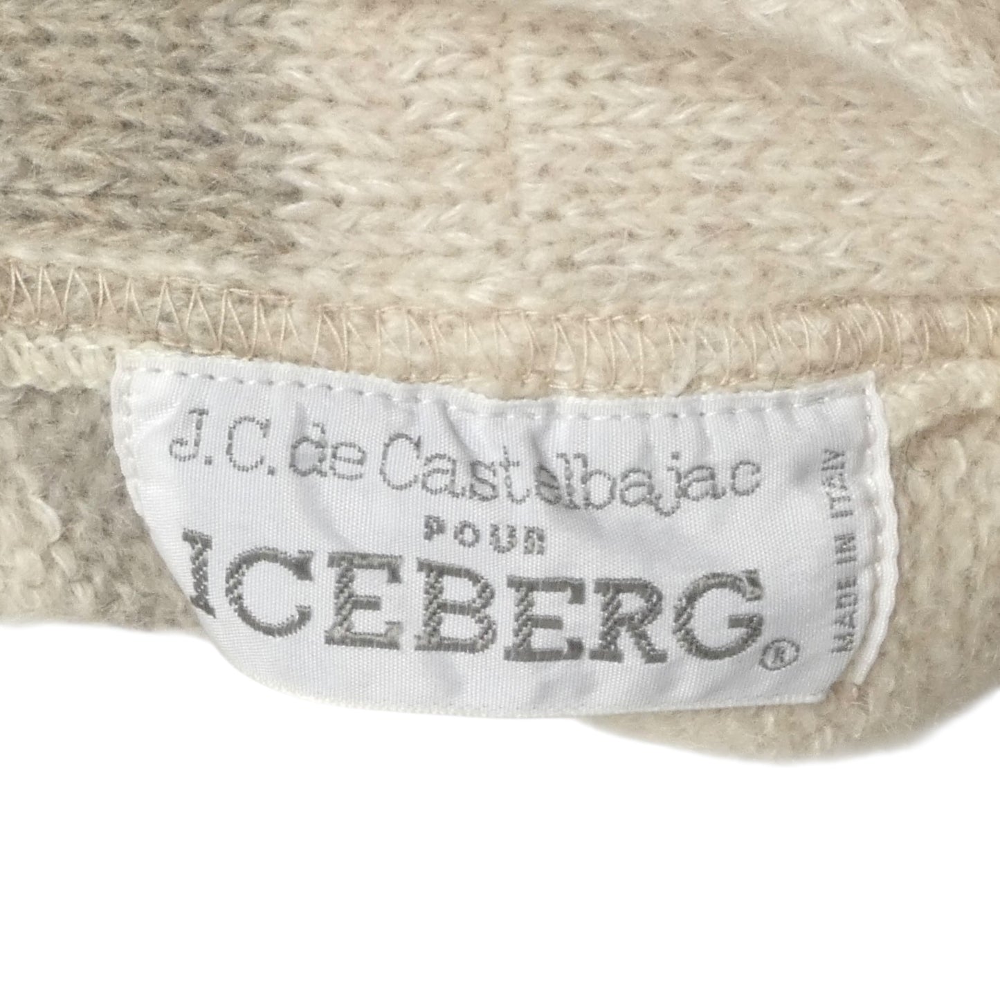 ICEBERG- 1980s Wool Blend Mock Neck Sweater, Size 8