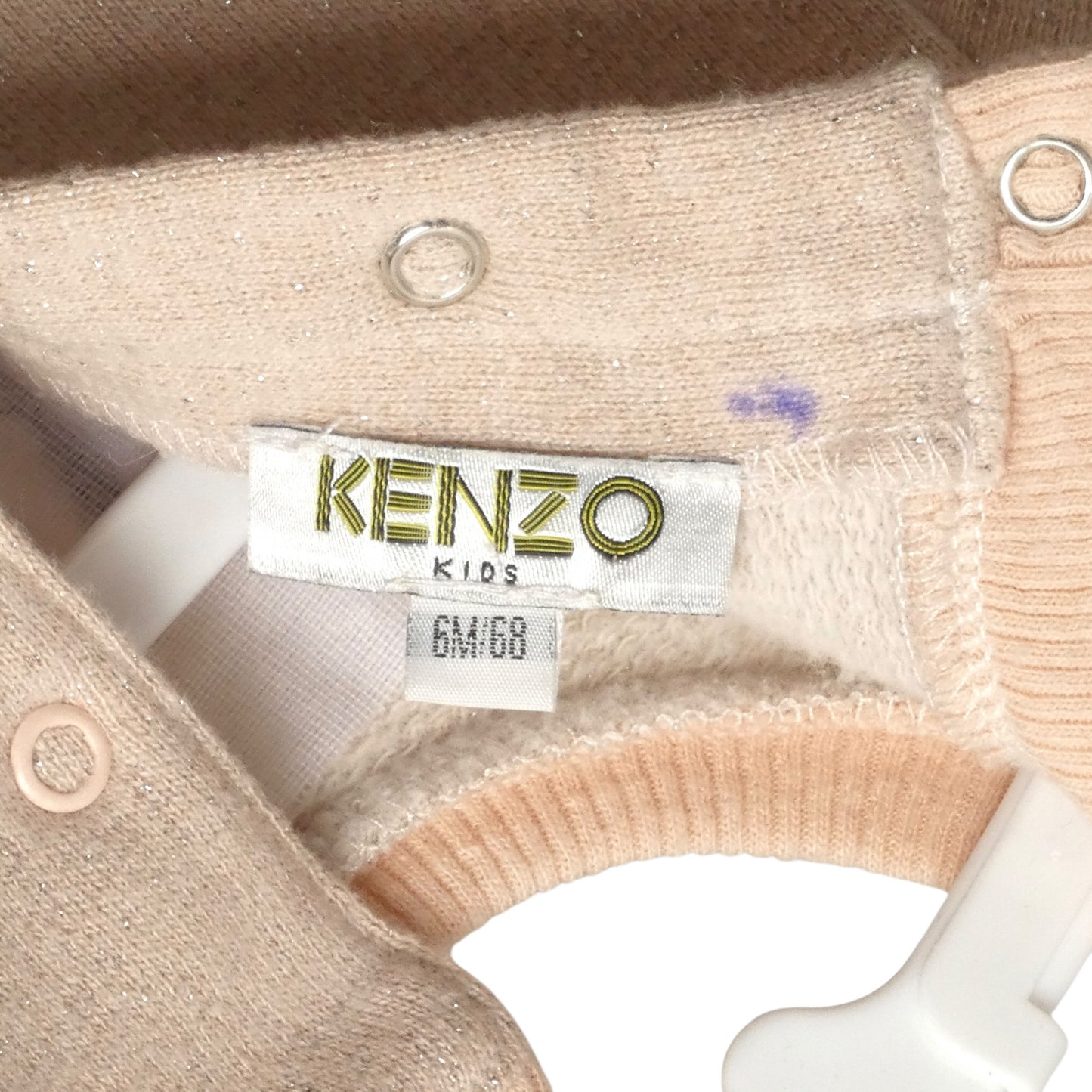 Knit Logo Embroidered Dress, Size-6 Months