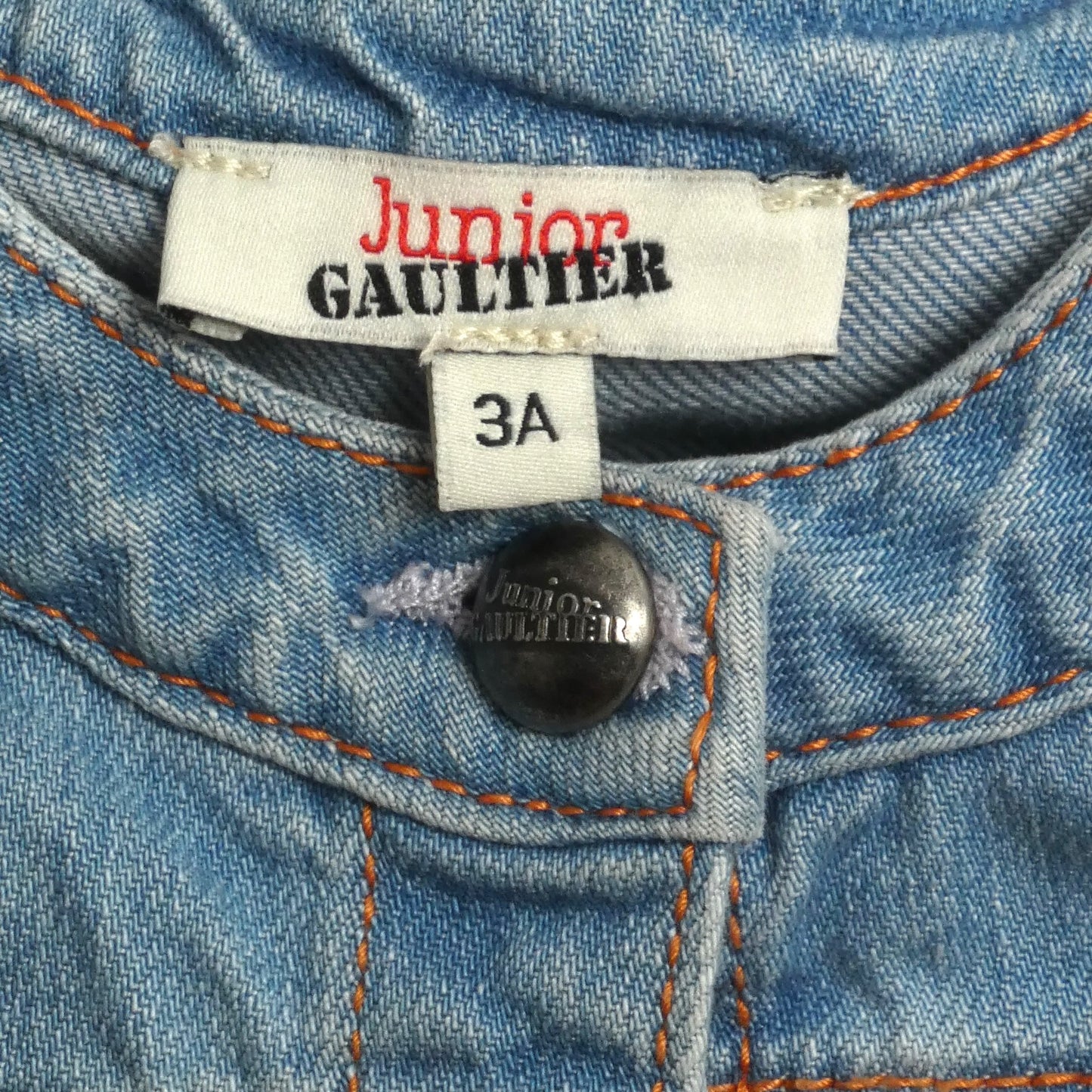 Stonewashed Embroidered Denim Jacket, Size 3