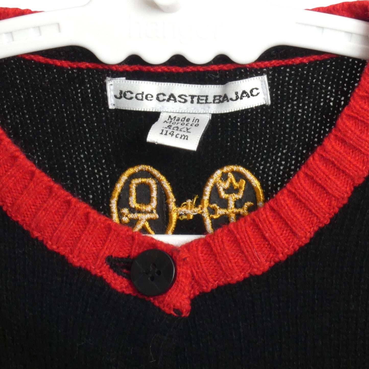 1990s Multi Color Wool Cardigan, Size 6