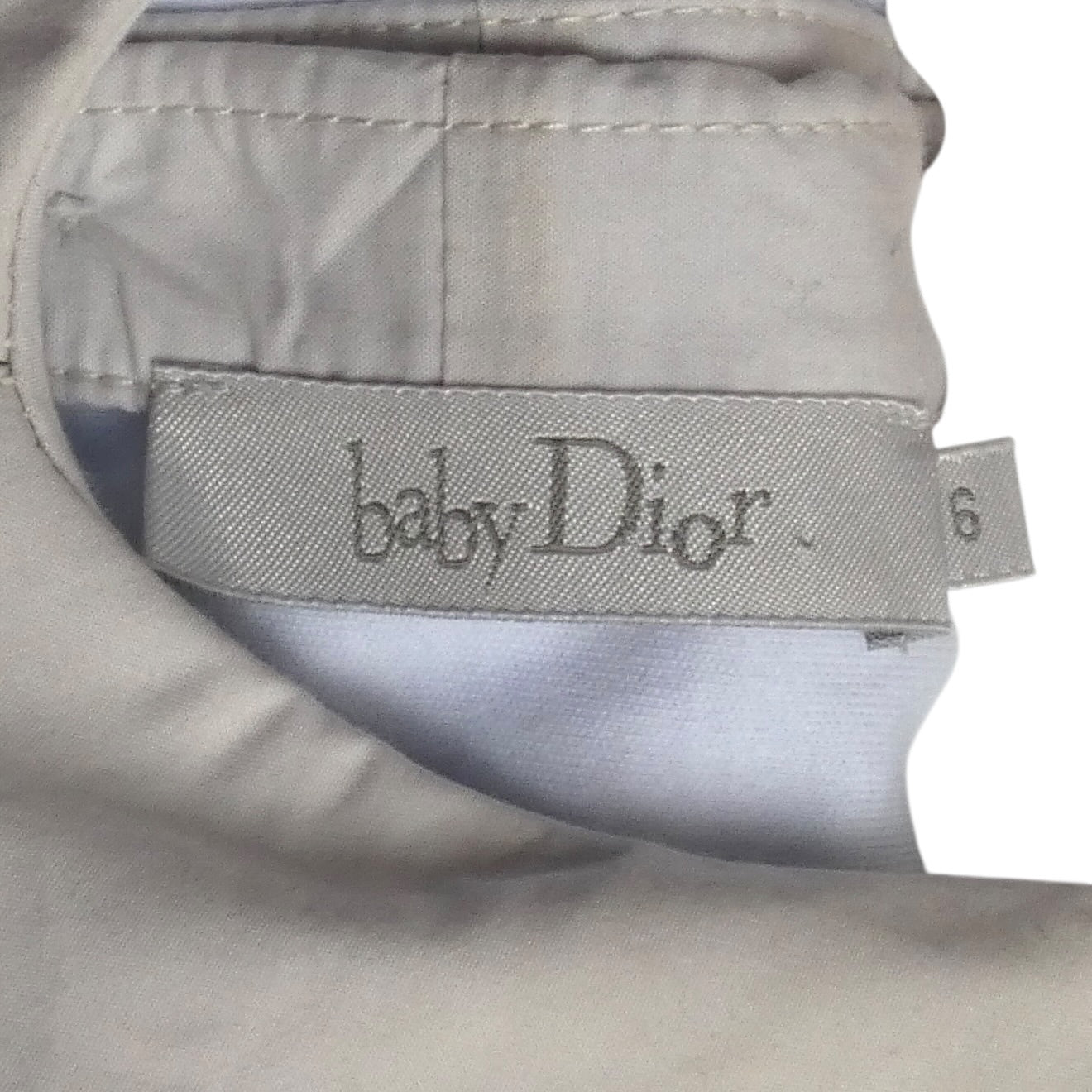 Blue & Tan Layered Onesie, Size 6 Months