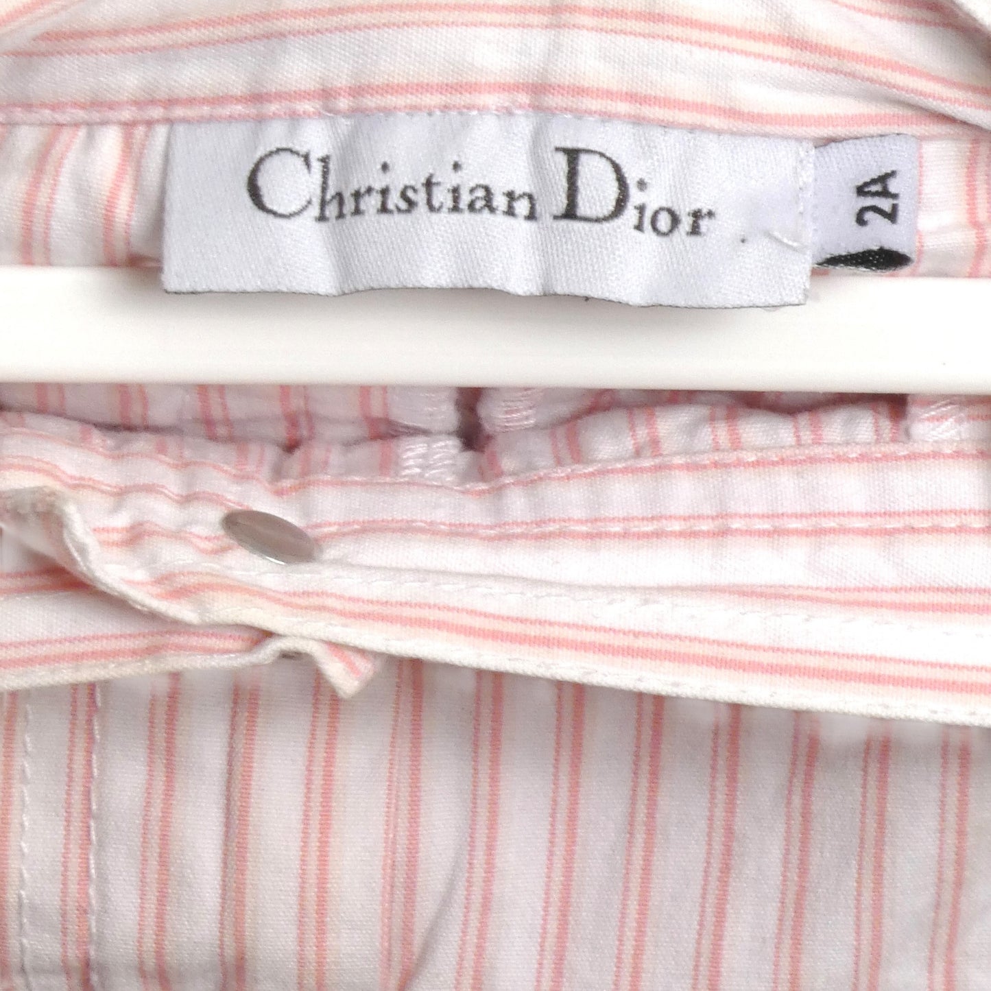 Pink & White Striped Cotton Skirt, Size 2