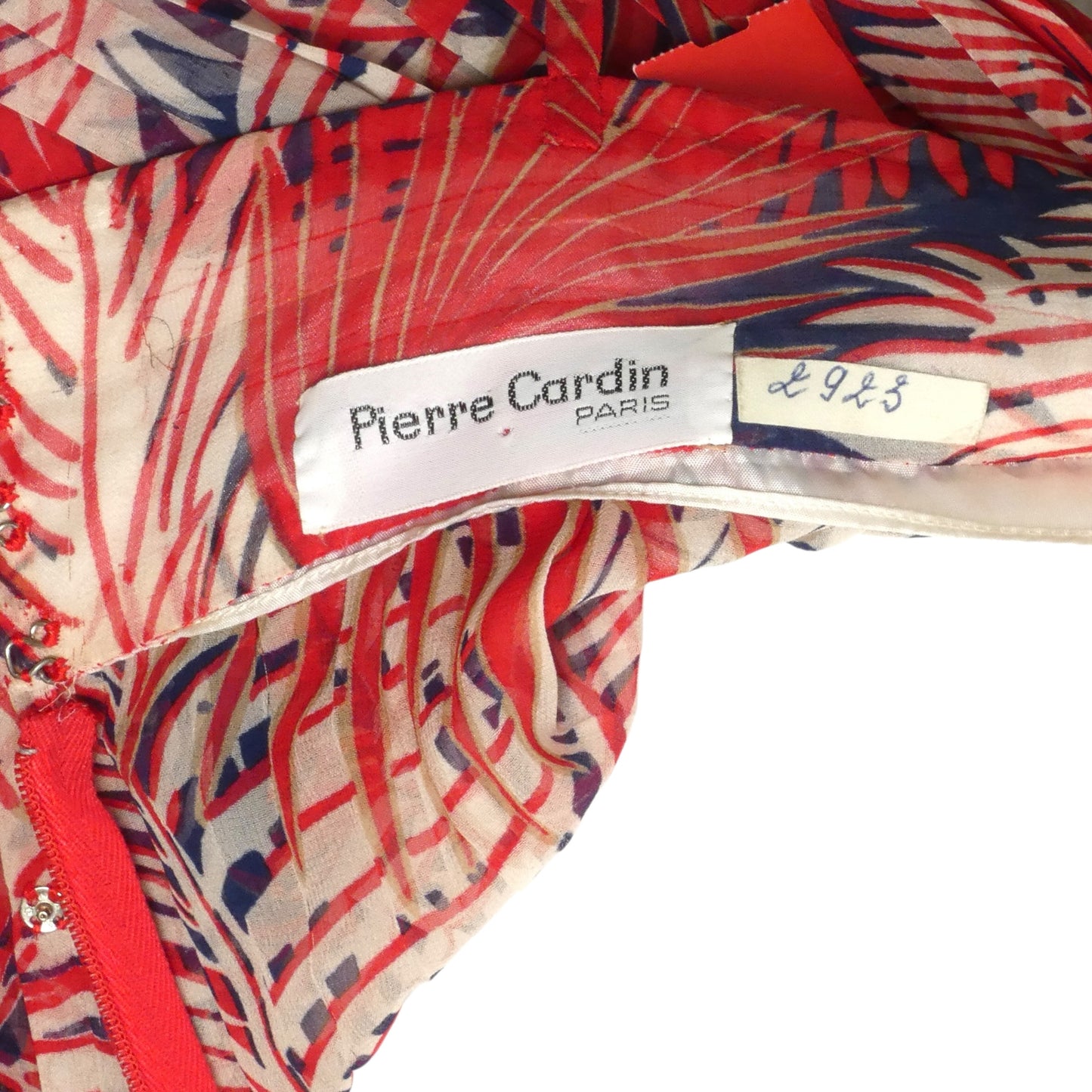 1990s Printed Silk Chiffon Evening Dress, Size 2