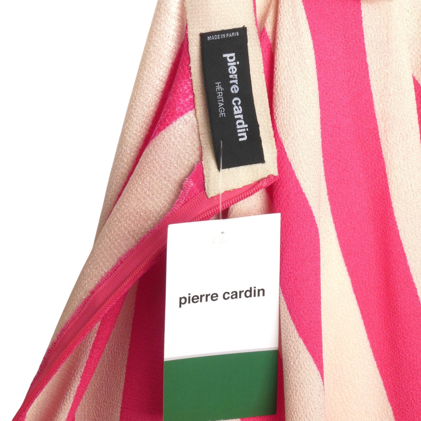 1999 Pink & Ivory Stripe One Shoulder Dress, Size 4