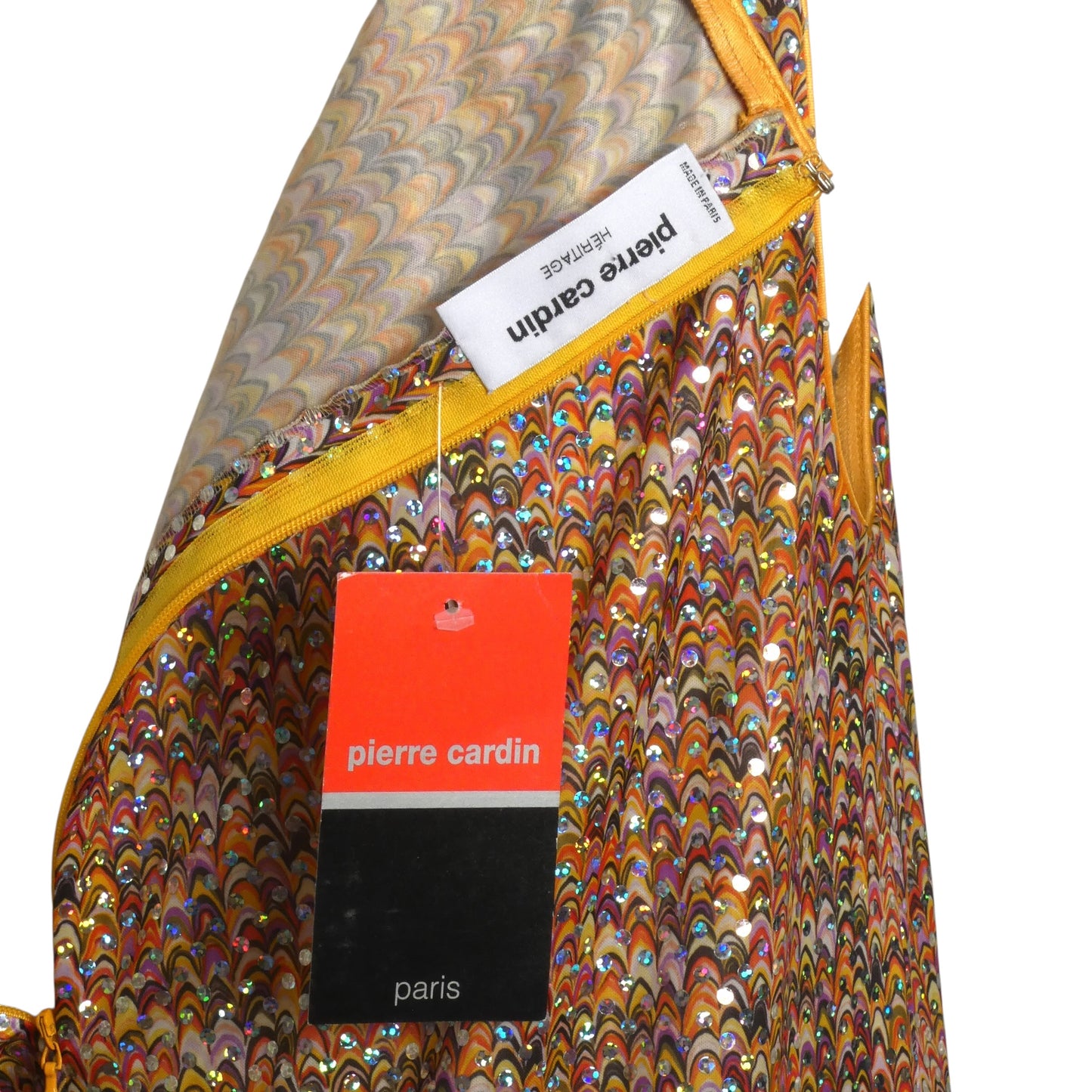2009 Multi Color Printed Knit Hoop Dress, Size 8