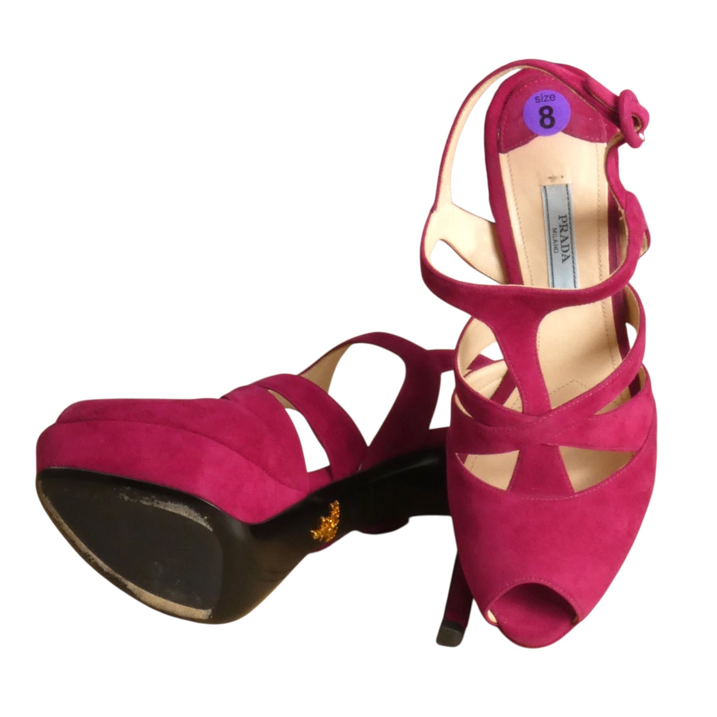 2010s Suede Platform Sandals, Size-38