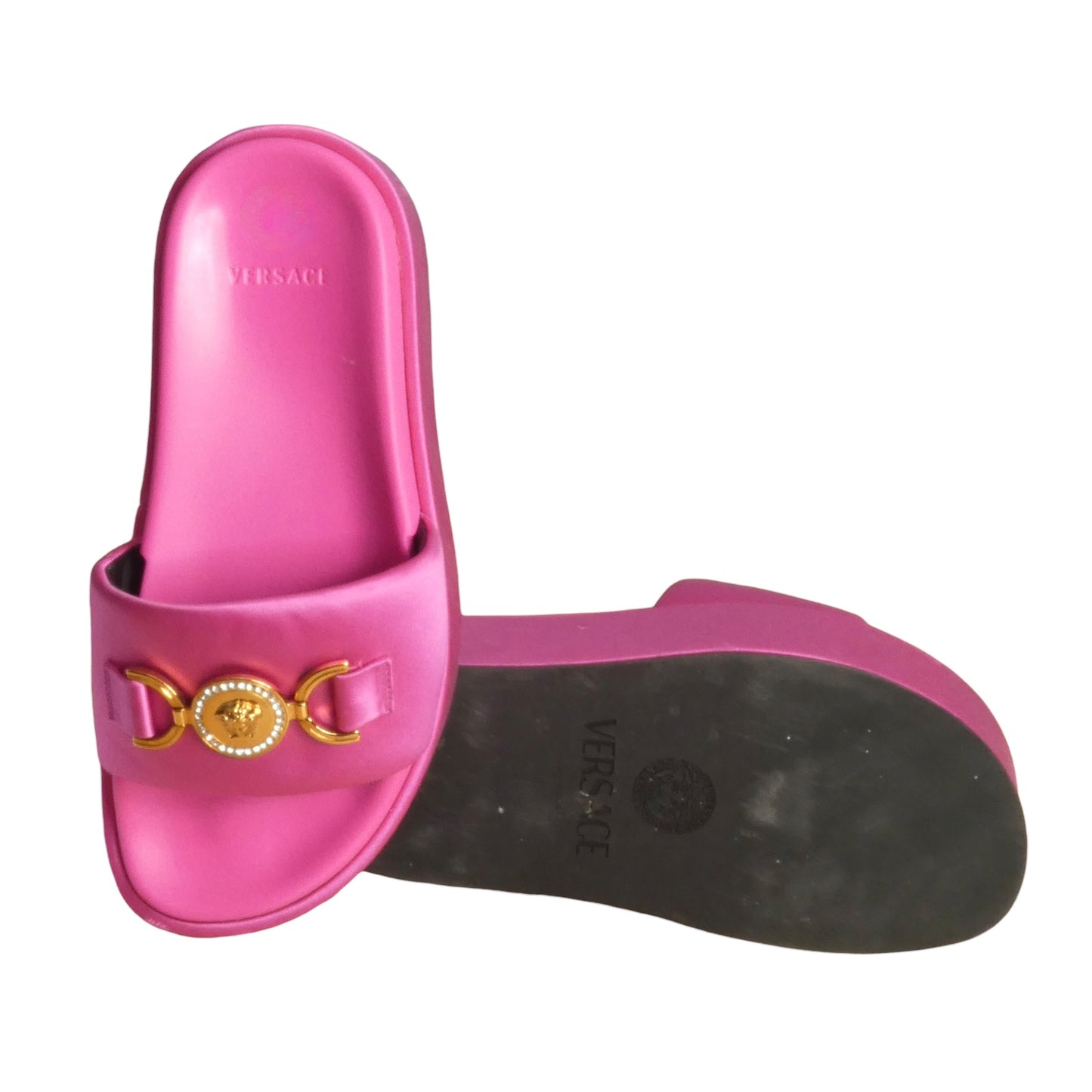 2023 Biggie Satin Platform Sandals, Size-38