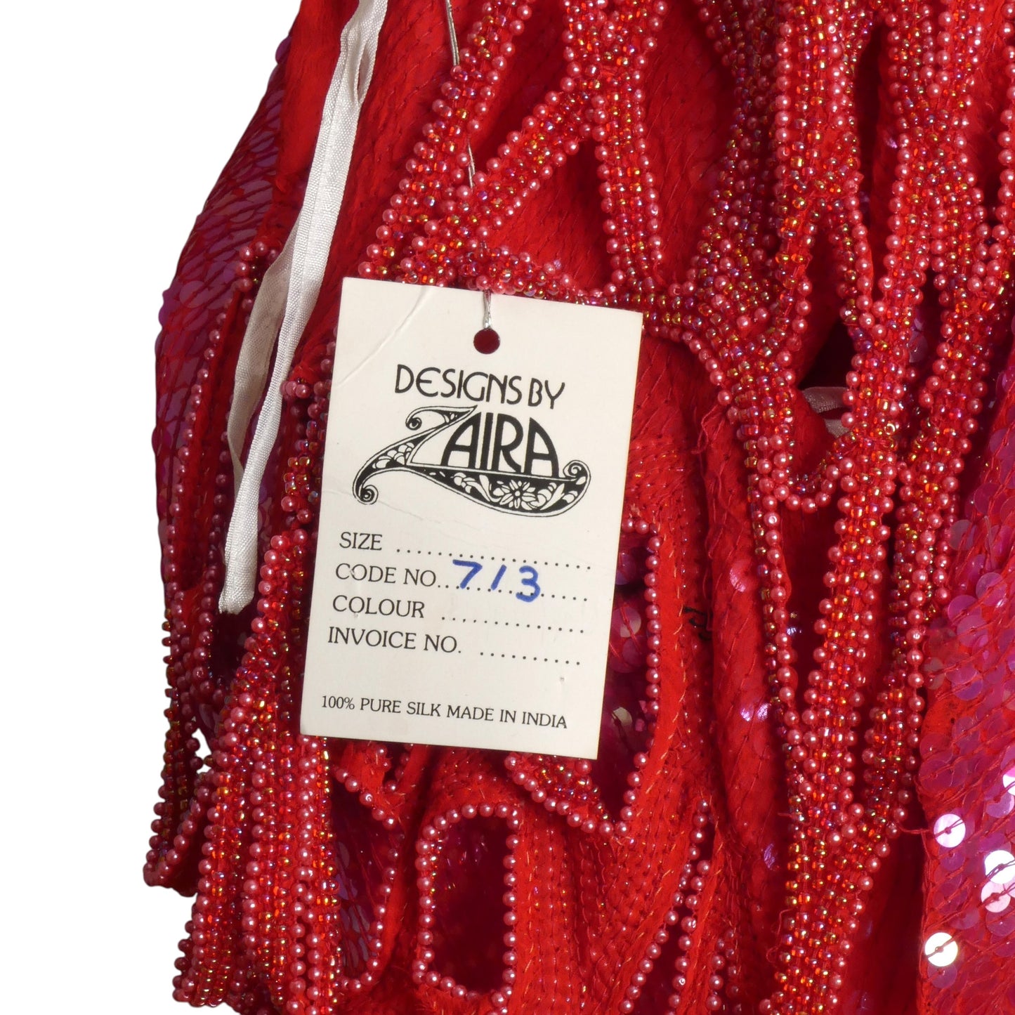 1980s NWT Sequin & Beaded Dress, Size 8