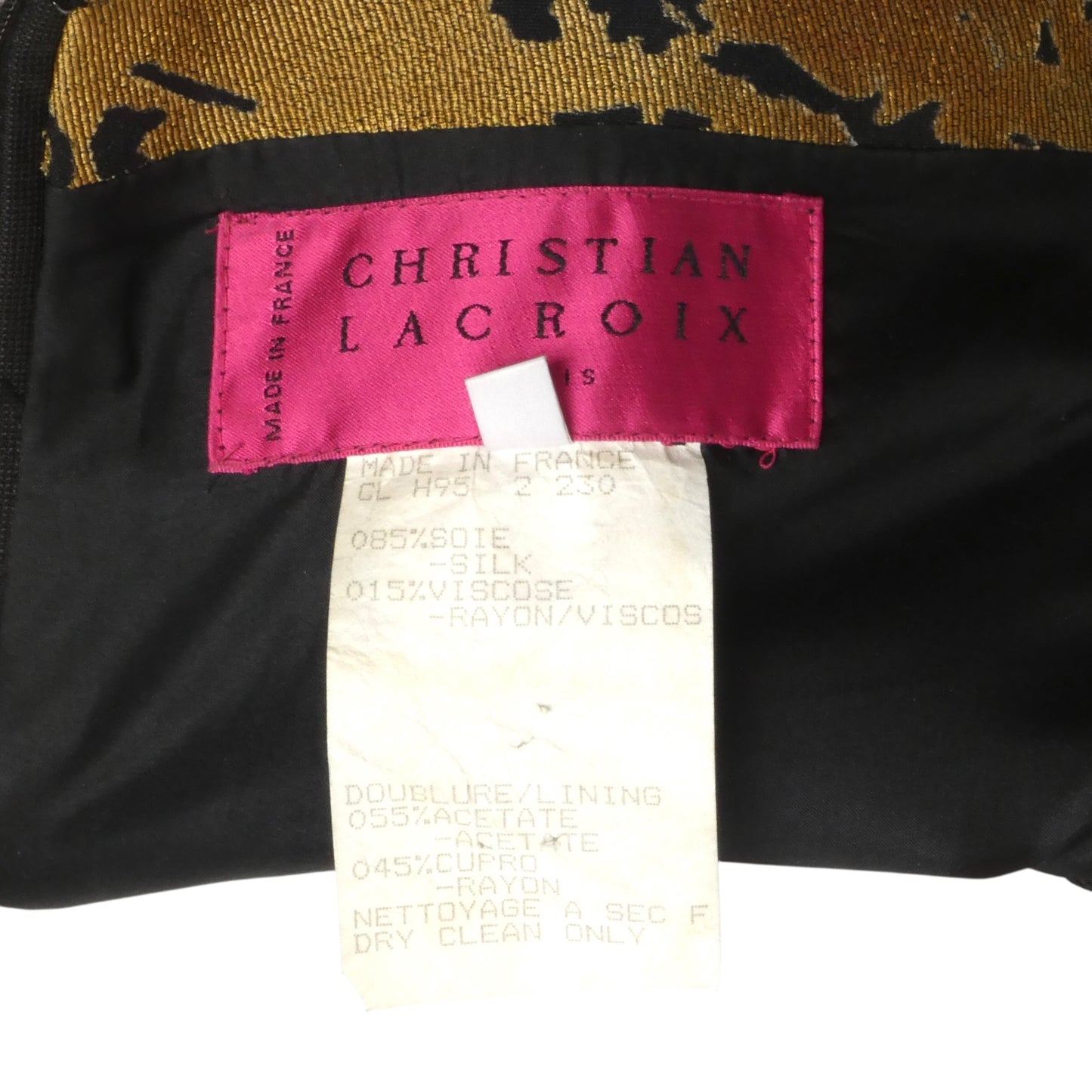 1995 Silk Brocade Cocktail Dress, Size-6