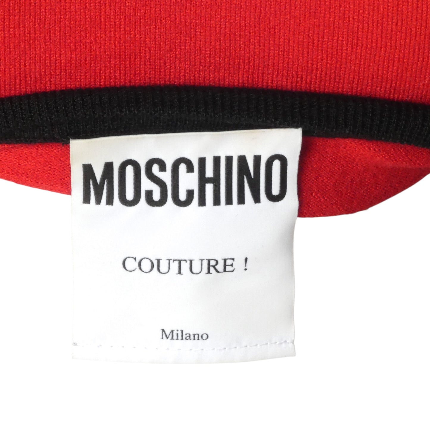 MOSCHINO COUTURE! - 2016 Wool Intarsia Sweater Dress, Size-Large