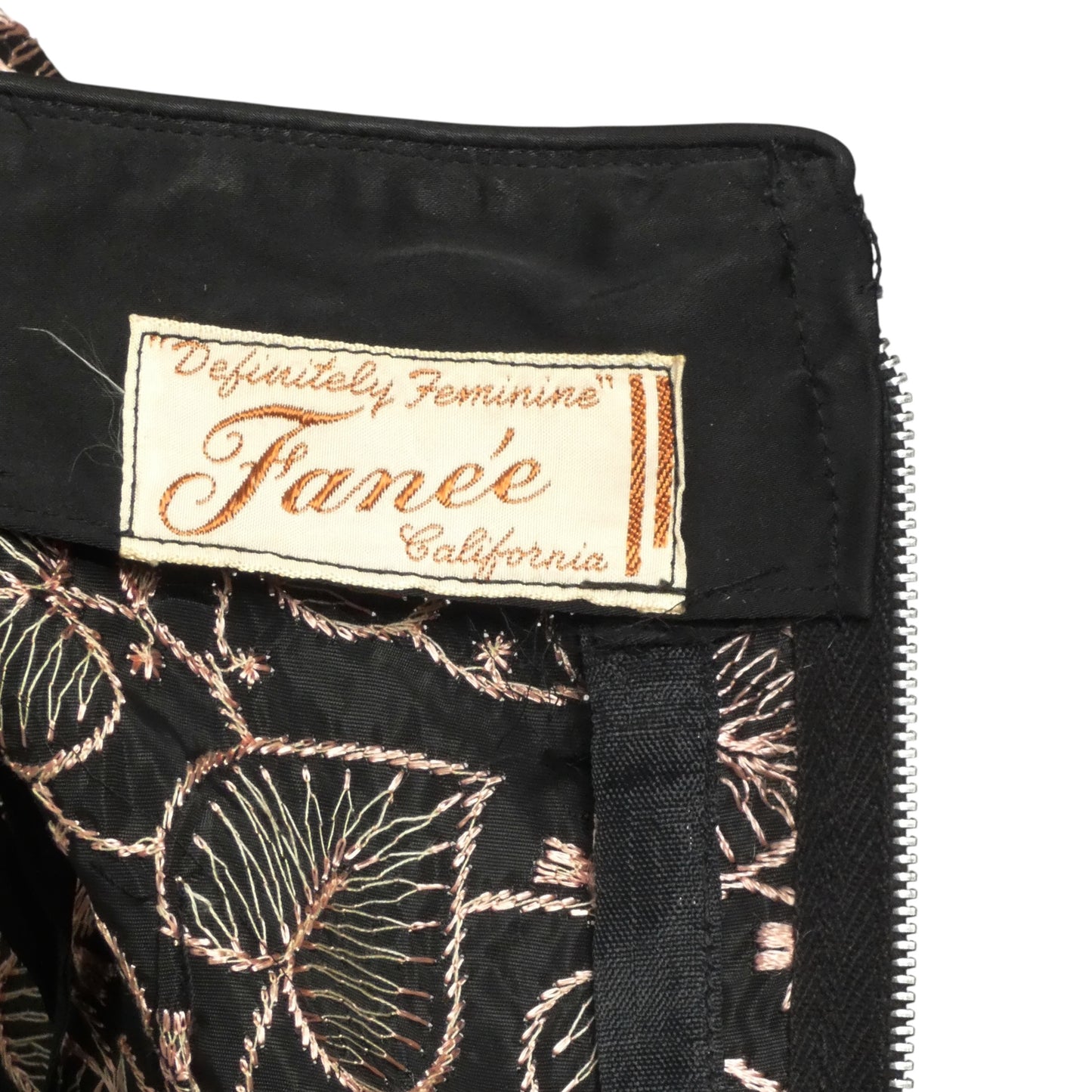 1950s Embroidered Party Dress, Size 6