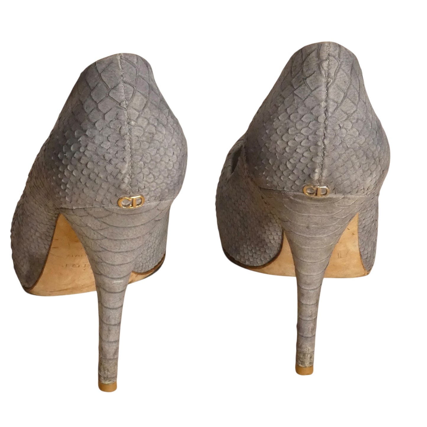 Faux Python Platform Pumps, Size-38.5
