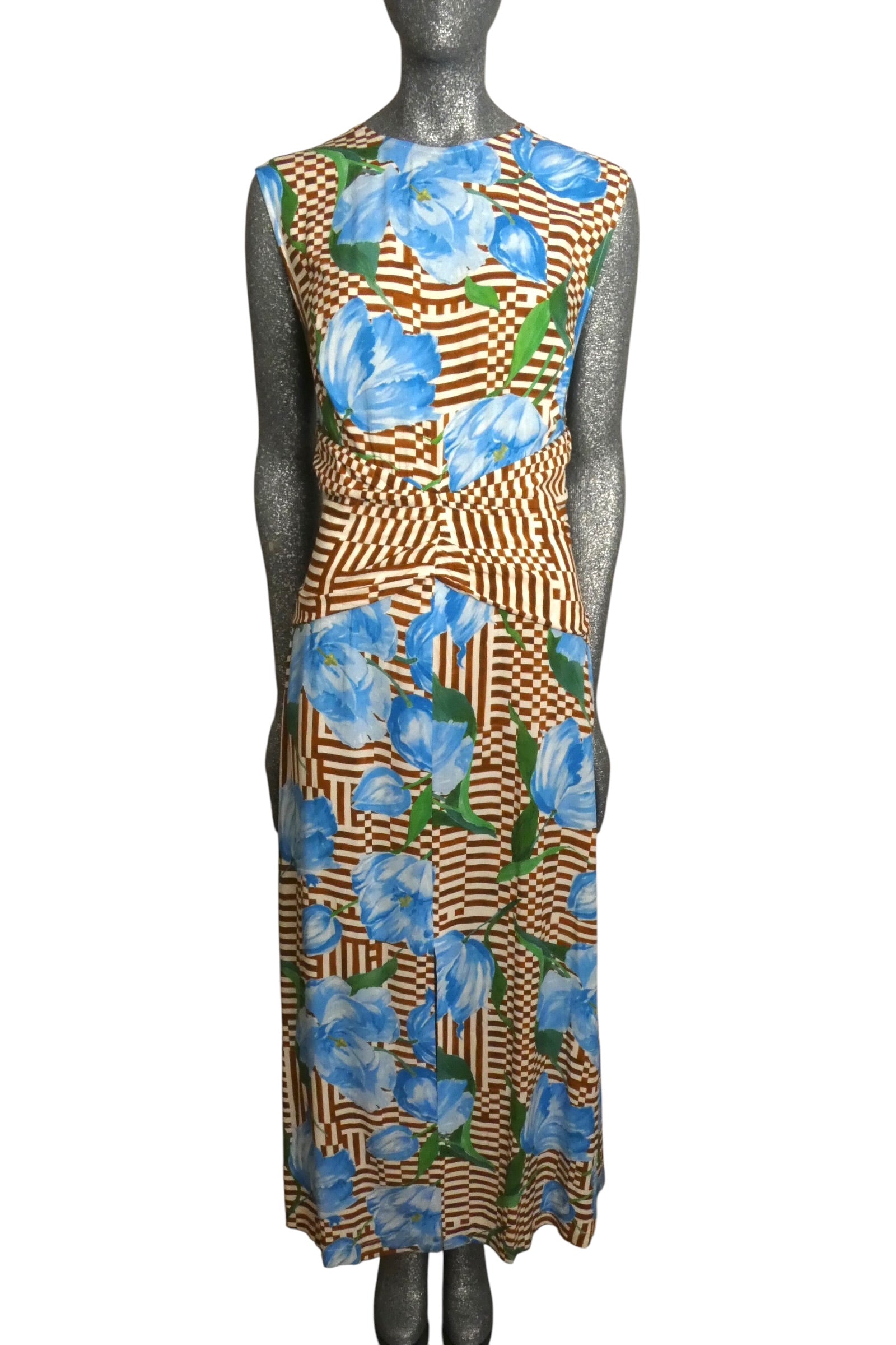 lela rose midi dress dress_type_Club Dress measurements may vary slightly Dockside Dress - L Color:Medium Denim