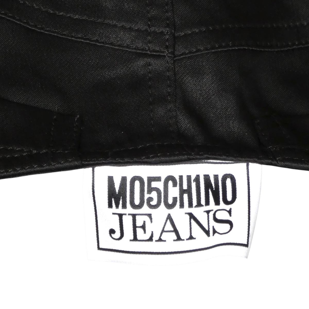 MOSCHINO JEANS - 2024 Black Satin Jean Halter Top, Size-2