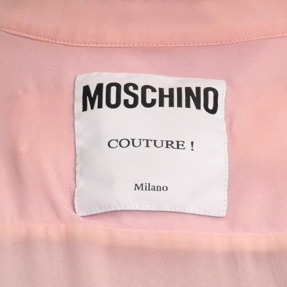 MOSCHINO COUTURE! - 2021 Pink Silk Inside Out Blouse, Size-4