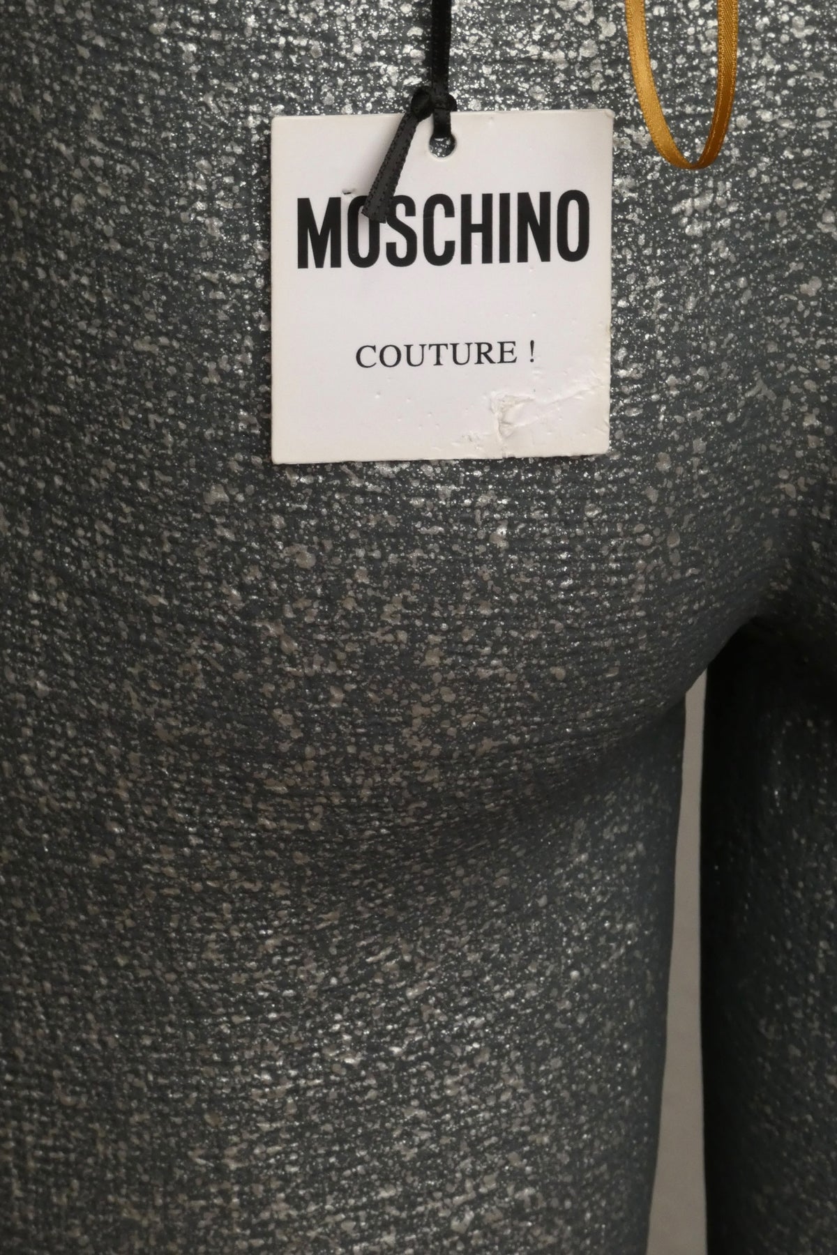 MOSCHINO COUTURE! 2020 Gold Sequin Tube Top, Size-8