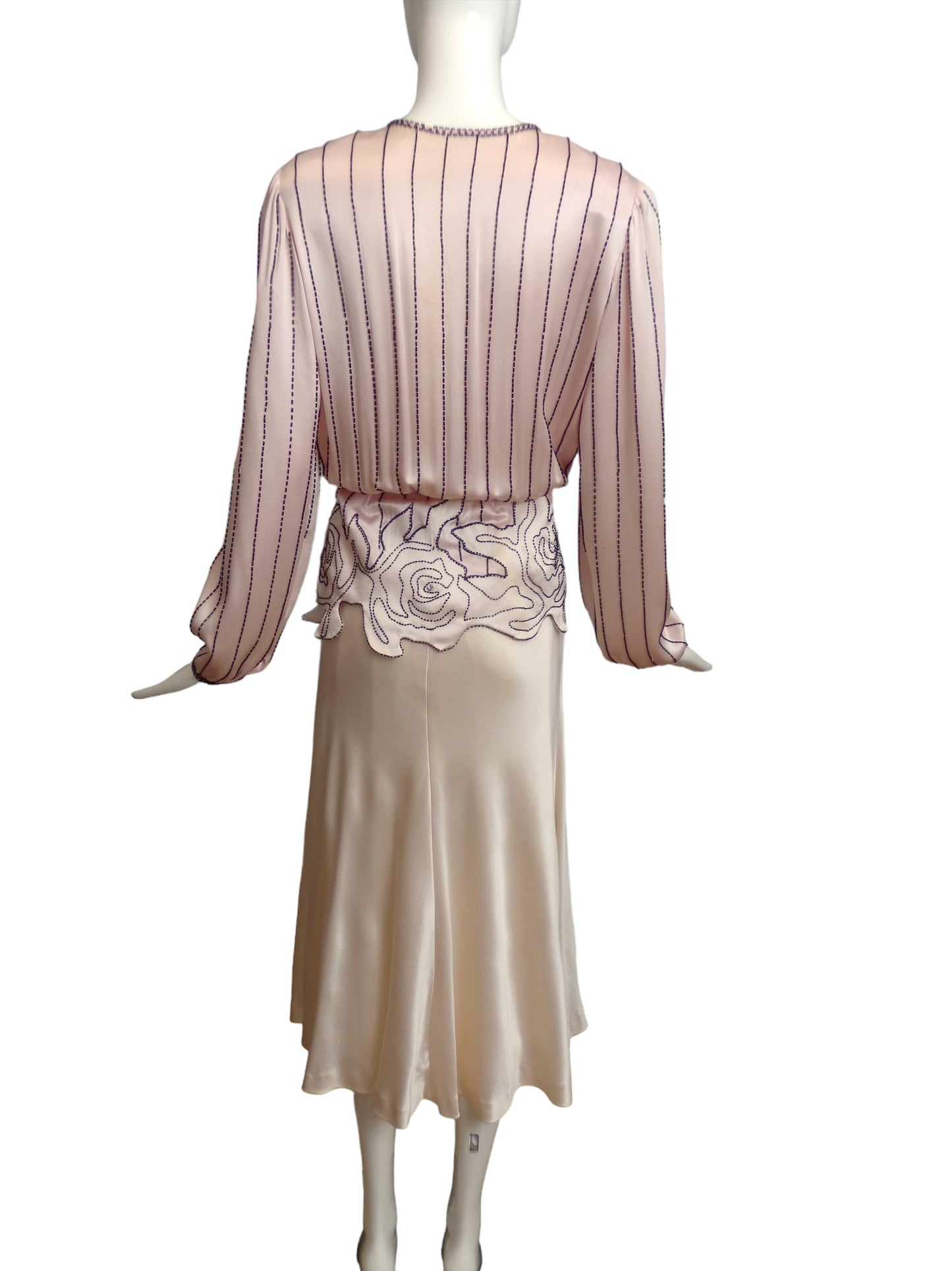 PAUL-LOUIS ORRIER- AS IS 1980s Beaded Evening Dress, Size 6