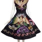 1950s Black Velvet & Sequin Skirt Set, Size 6