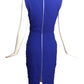 ELIE SAAB-Beaded Blue Crepe Dress, Size-4