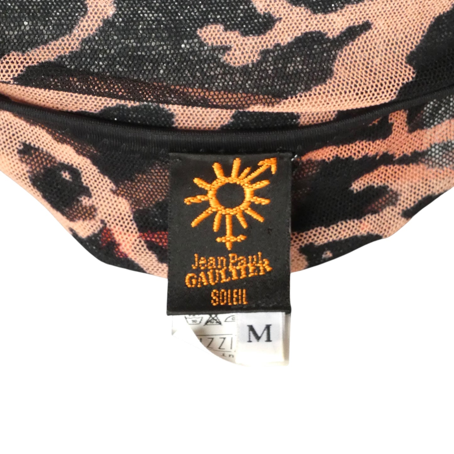1990s Printed Mesh Blouse, Size Medium