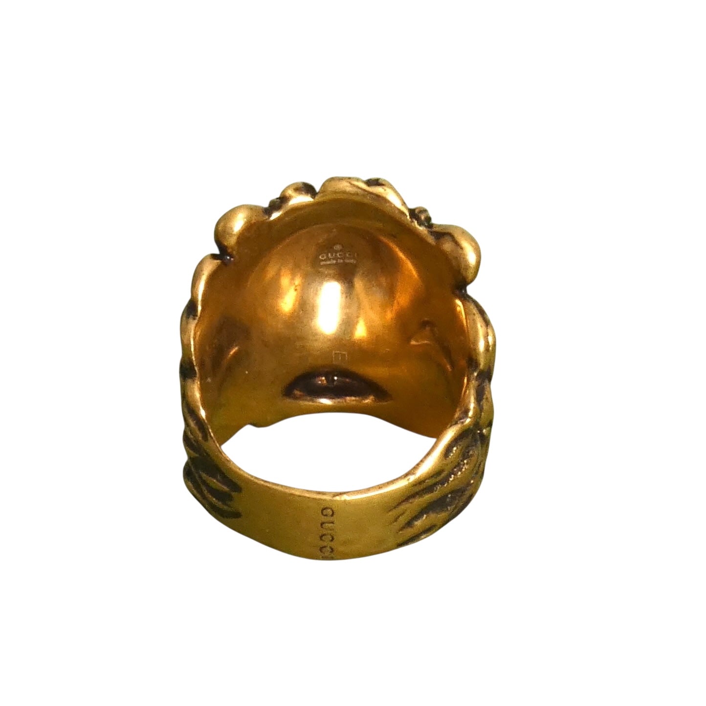 GUCCI- NWT Brushed Gold Lions Head Ring, Multiple Sizes Available