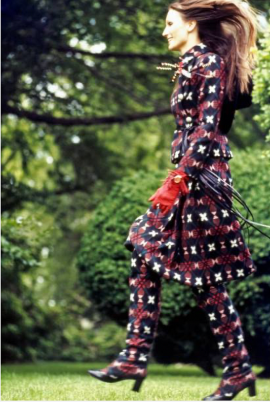 BILL BLASS- 1970 Multi Color Wool Skirt Suit, Size 4