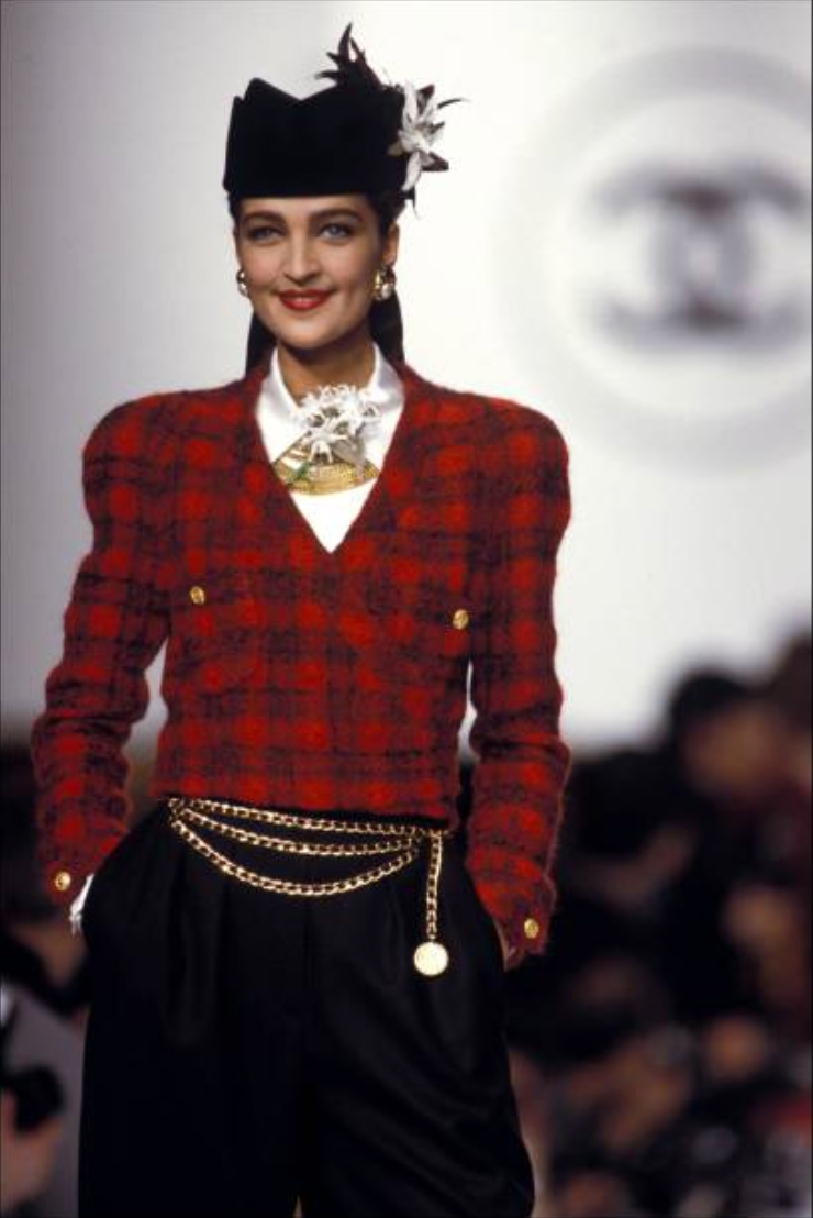 CHANEL BOUTIQUE- 1988 Wool Tweed Cropped Jacket, Size 8