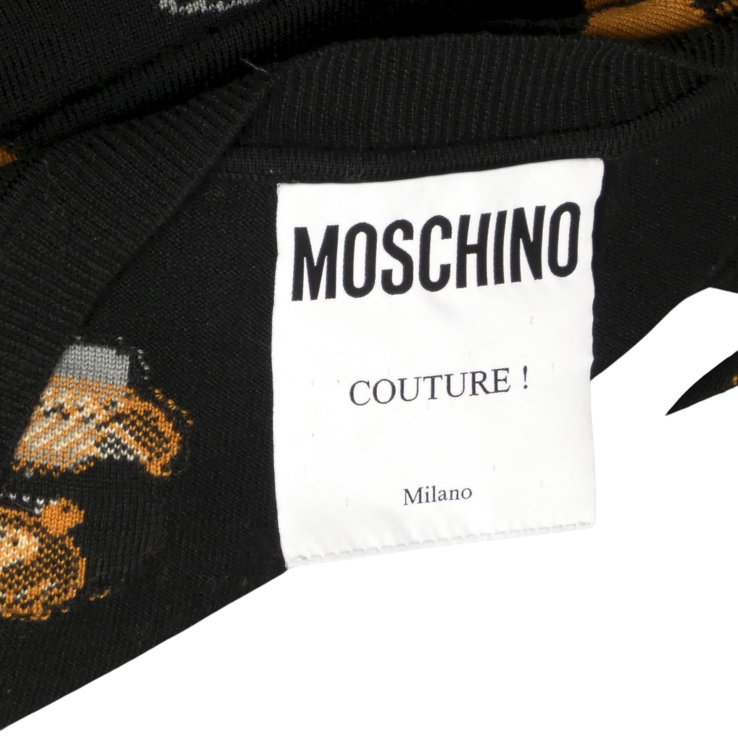 MOSCHINO COUTURE! - 2016 Biker Bear Sweater Dress, Size-6
